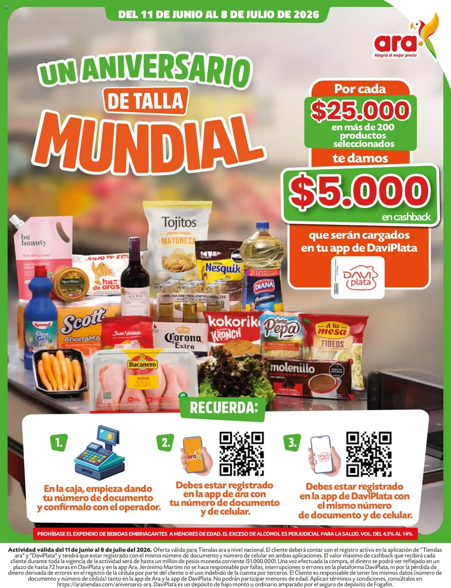 Catalogo de Ara catálogo un aniversario de talla mundial desde el 11/06/2026 > Revistas Junio 11 de junio al 8 de julio 2026 - Pag 1