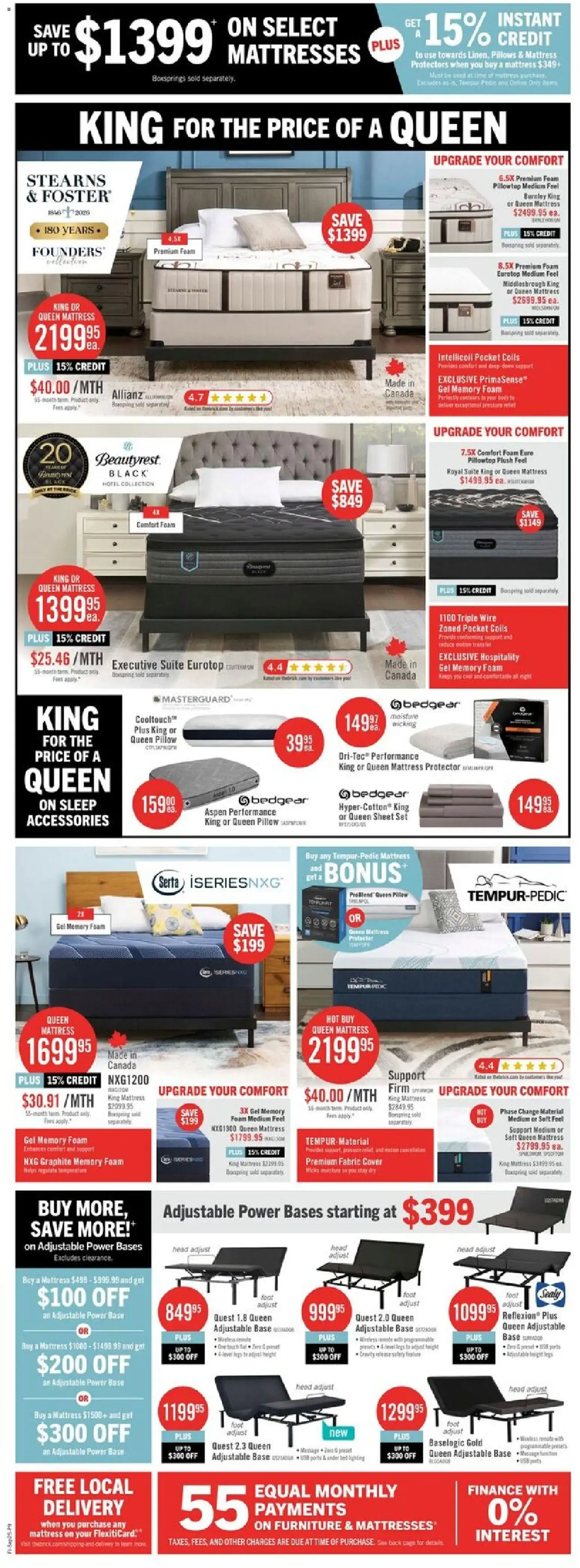 The Brick - Brick Mattress Store from Sep 25, 2026 > weekly specials & deals from September 25 to September 28 2026 - flyer page 2