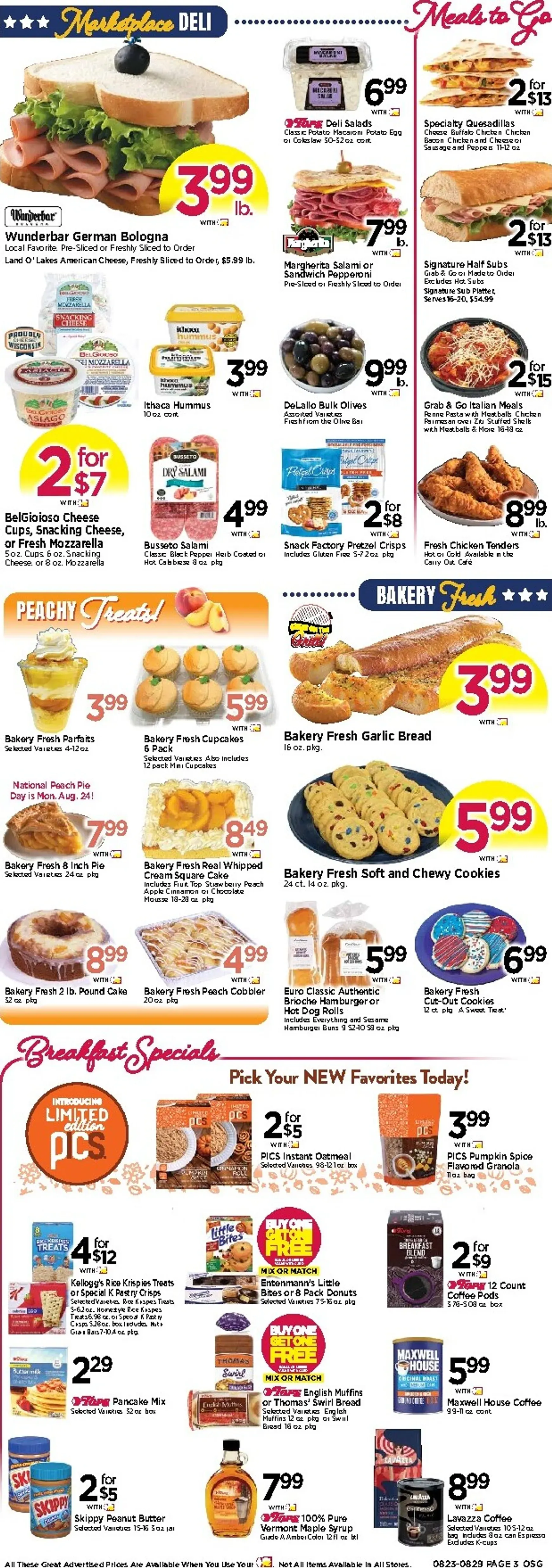 Weekly ad Current Tops Markets leaflet valid from Sunday 08/23/2026 to Saturday 08/29/2026 from August 23 to August 29 2026 - Page 3