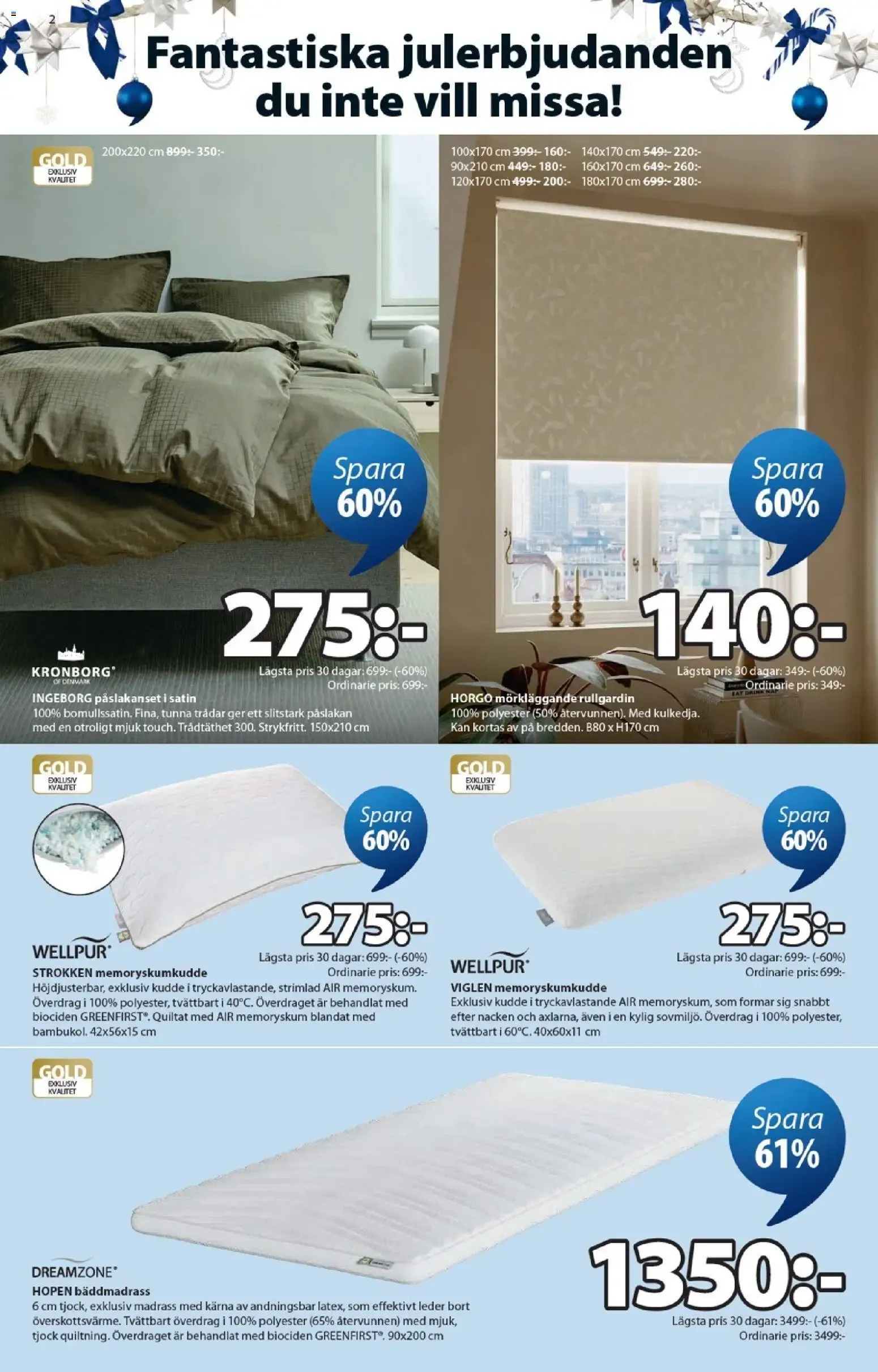 JYSK Scandinavian Sleeping & Living - Ett fantastiskt erbjudande för din jul från 19 oktober till 29 november 2026 - Reklamblad sidor 2