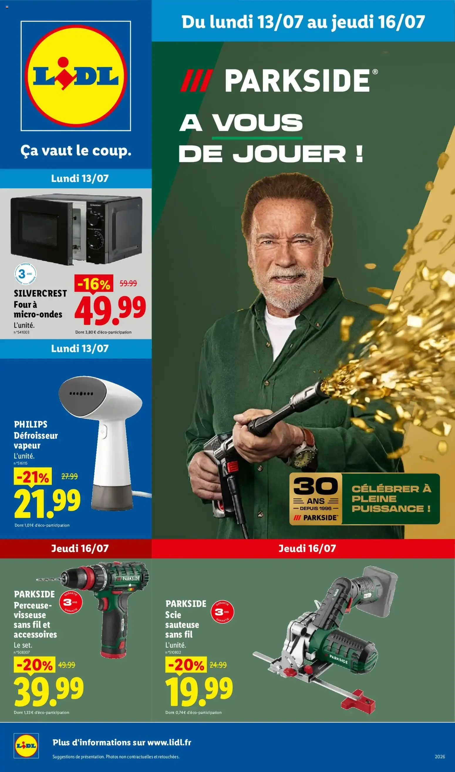 LIDL - Catálogo de ofertas Parkside y electrodomésticos du 13 juillet au 16 juillet 2026 - Catalogue page 1