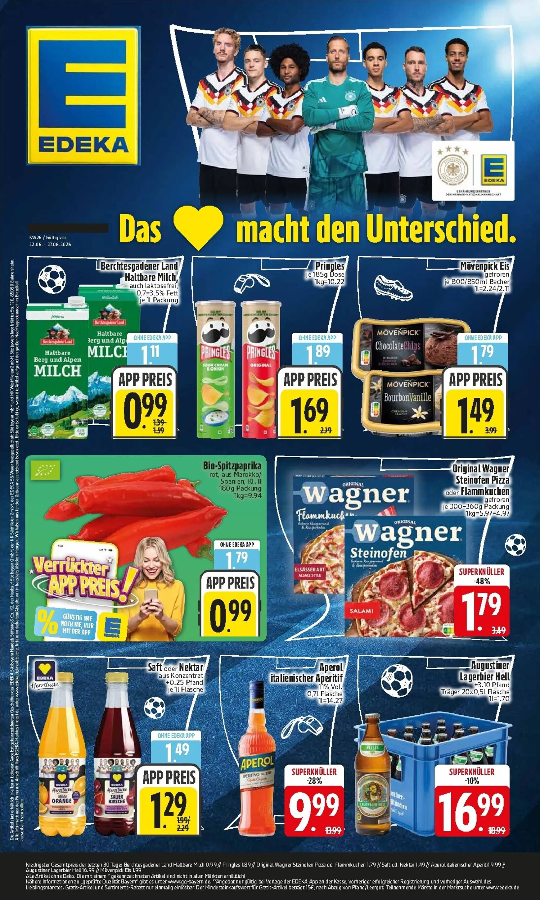 Edeka Prospekt – von Montag 22.06.2026 bis Samstag 27.06.2026 von 22. Juni bis 27. Juni 2026 - Prospekt seite 1