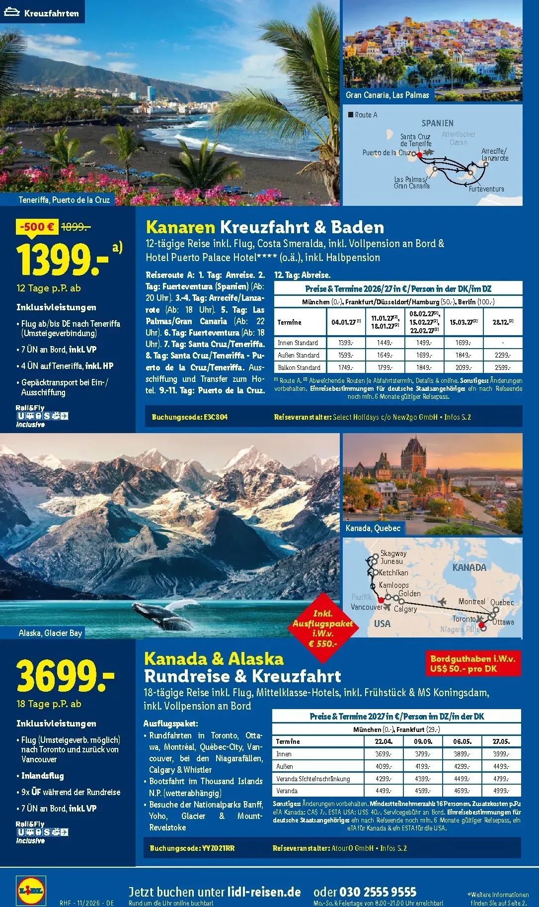 Lidl - Reise-Highlights Prospekt – von Mittwoch 28.10.2026 bis Montag 30.11.2026 von 28. Oktober bis 30. November 2026 - Prospekt seite 32