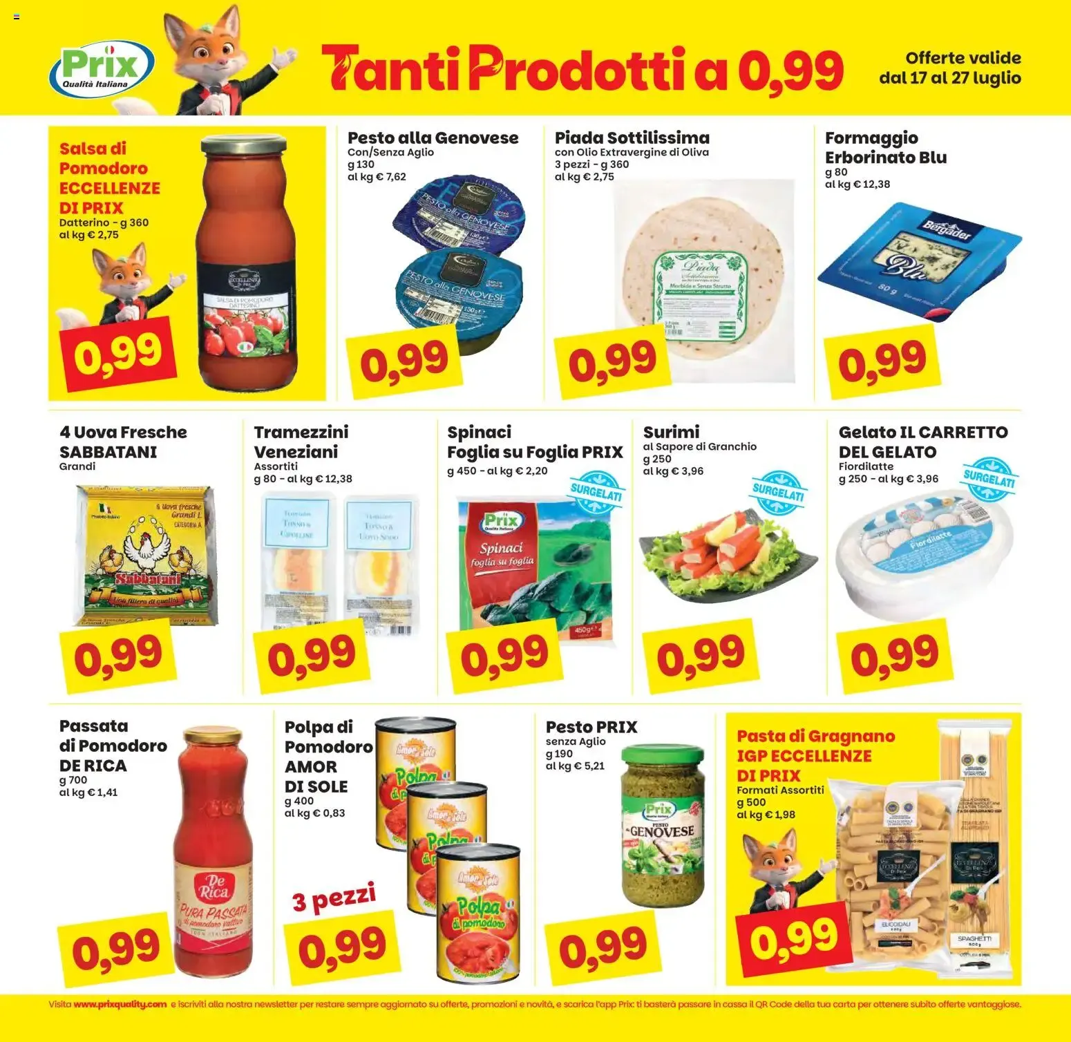 Volantino Prix: Tanti prodotti a 0,99€ y descuentos da 17 luglio a 27 luglio di 2026 - Pagina del volantino 4