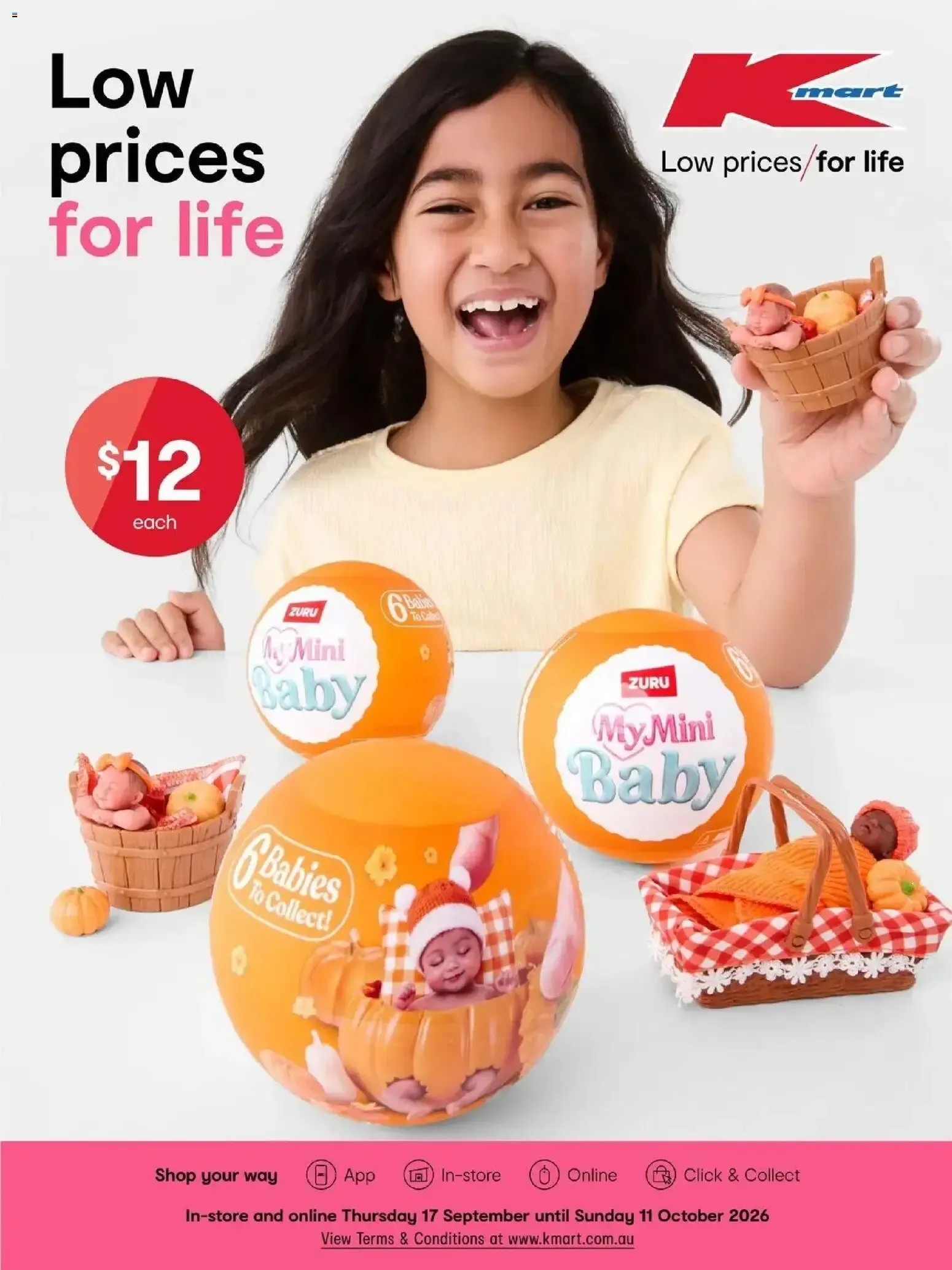 Kmart: My Mini Baby - Low prices for life - Catalogue valid from 17 September to 11 October 2026 - page 1