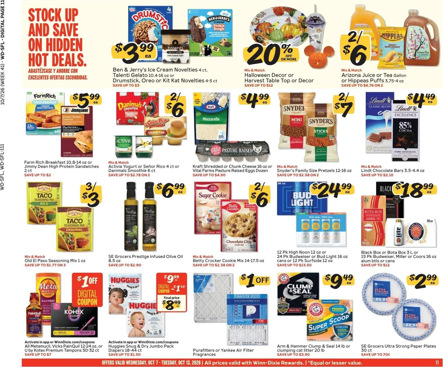 Weekly ad Current Winn-Dixie leaflet valid from Wednesday 10/07/2026 to Tuesday 10/13/2026 from October 7 to October 13 2026 - Page 11