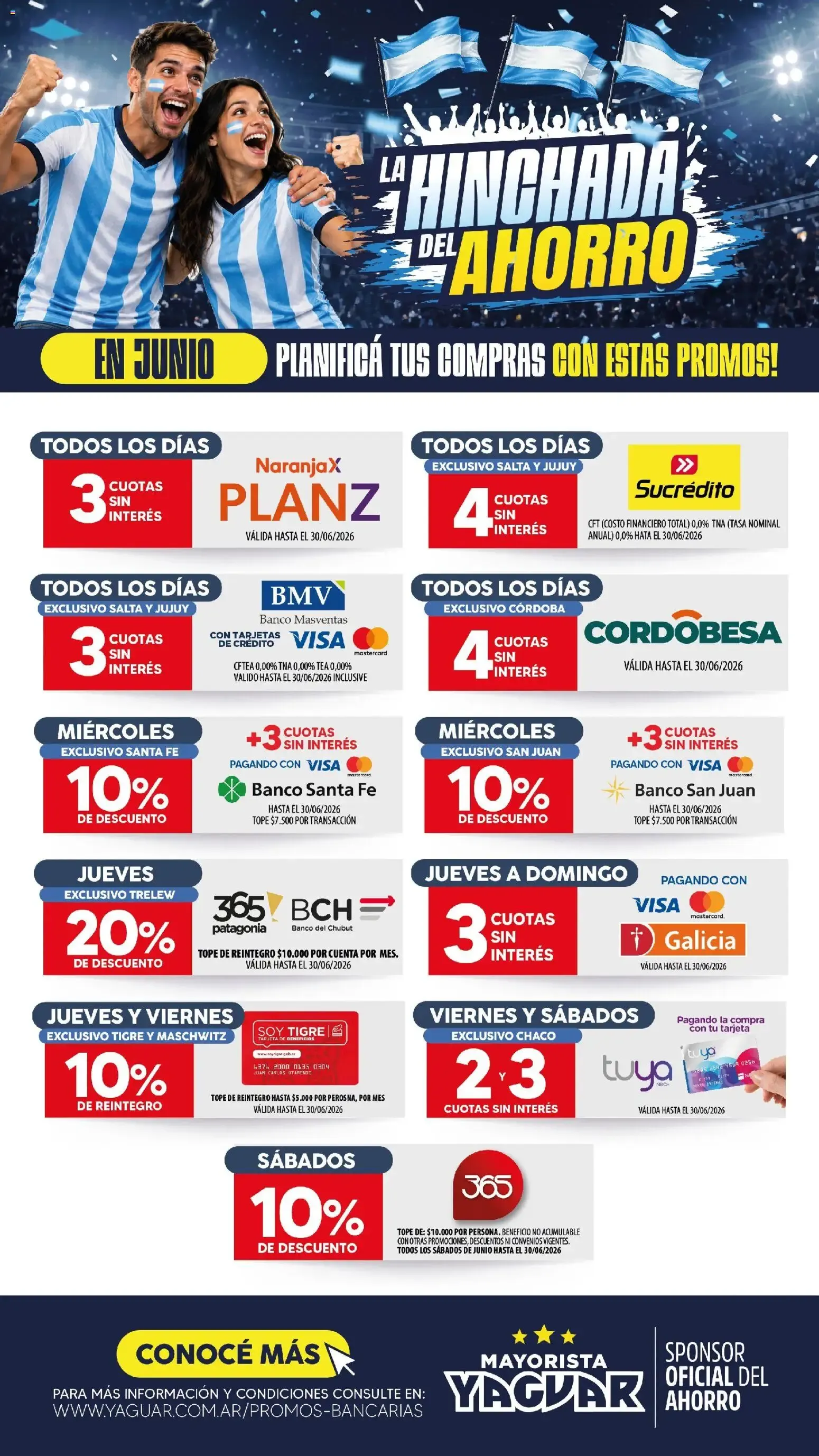 Ofertas de Yaguar - La Hinchada del Ahorro - En Junio 1 de junio al 30 de junio 2026 - Página 1 del catálogo