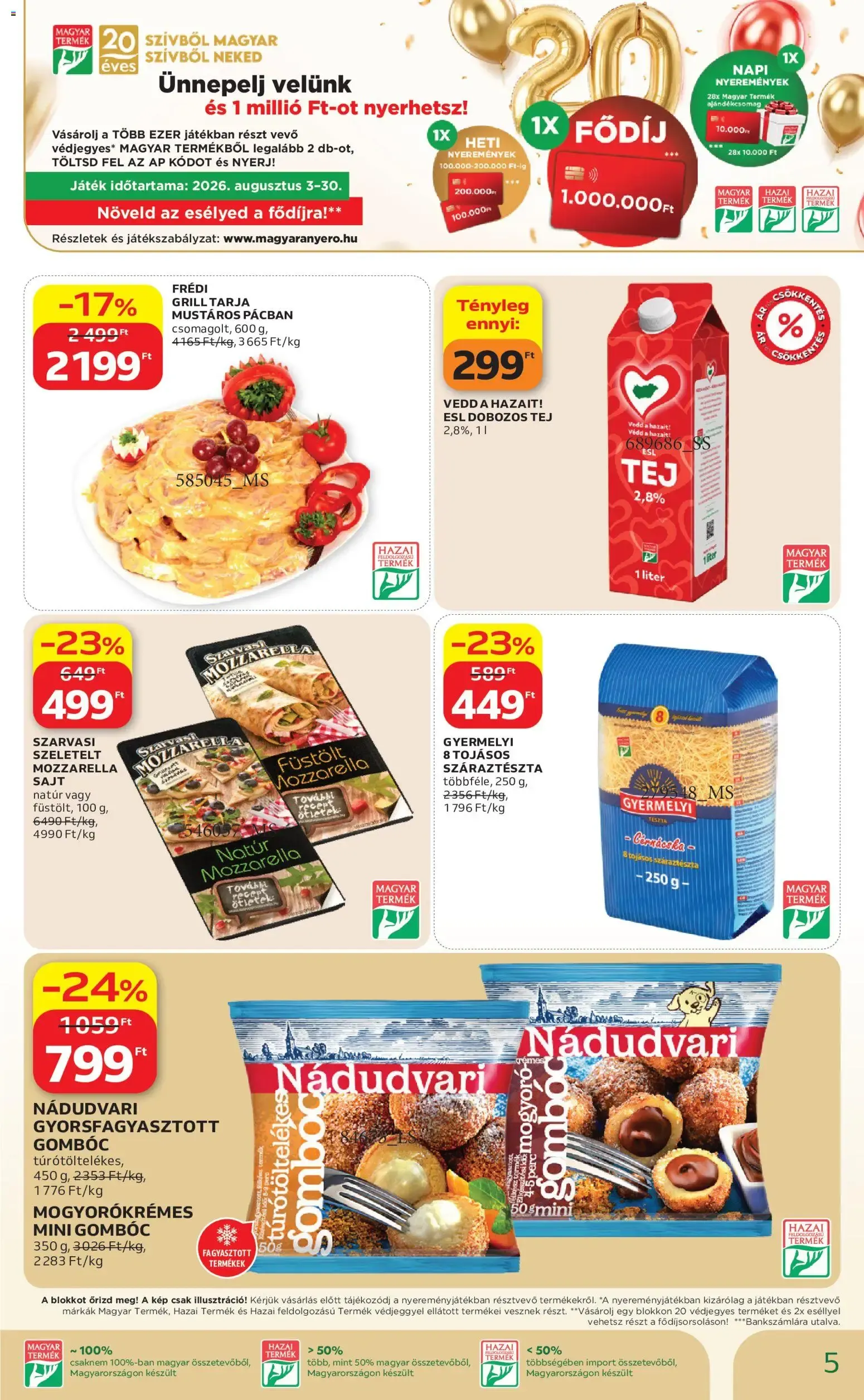 Katalógus Auchan Szupermarket akciós újság - 2026.08.21. -tól/töl > akció, lapozható szórólap 🛍️ augusztus 21.-tól augusztus 26.-ig 2026. - Oldal 5