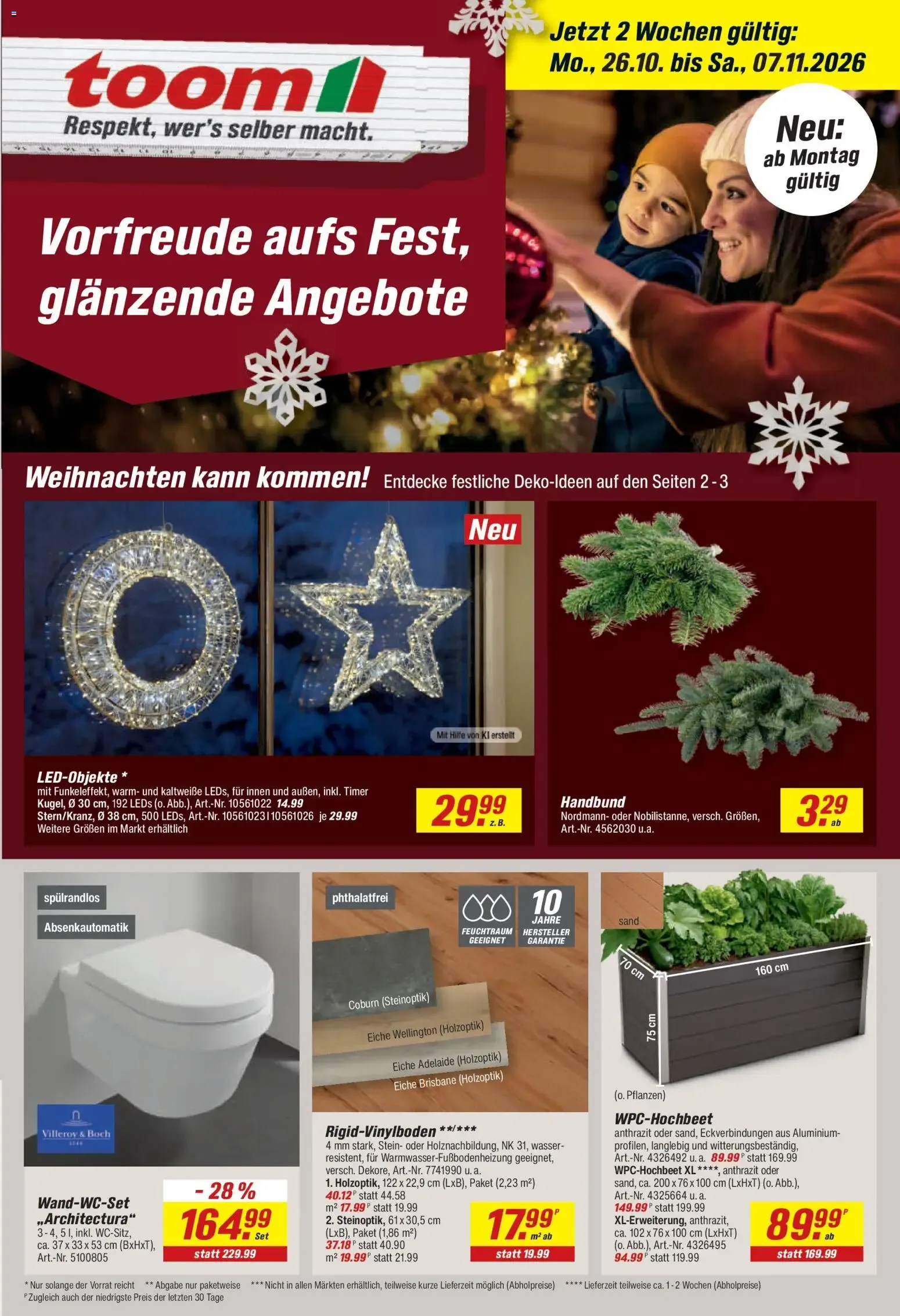 Toom Baumarkt Prospekt (ab 26.10.2026) zum Blättern von 26. Oktober bis 7. November 2026 - Prospekt seite 1