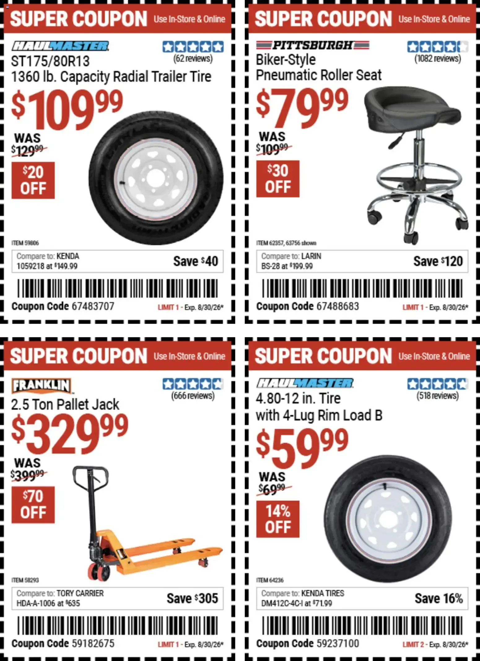Weekly promotion Harbor Freight: Coupon Deals spanning from August 17 to August 30 2026 - Page 4 for Catalogue 365
