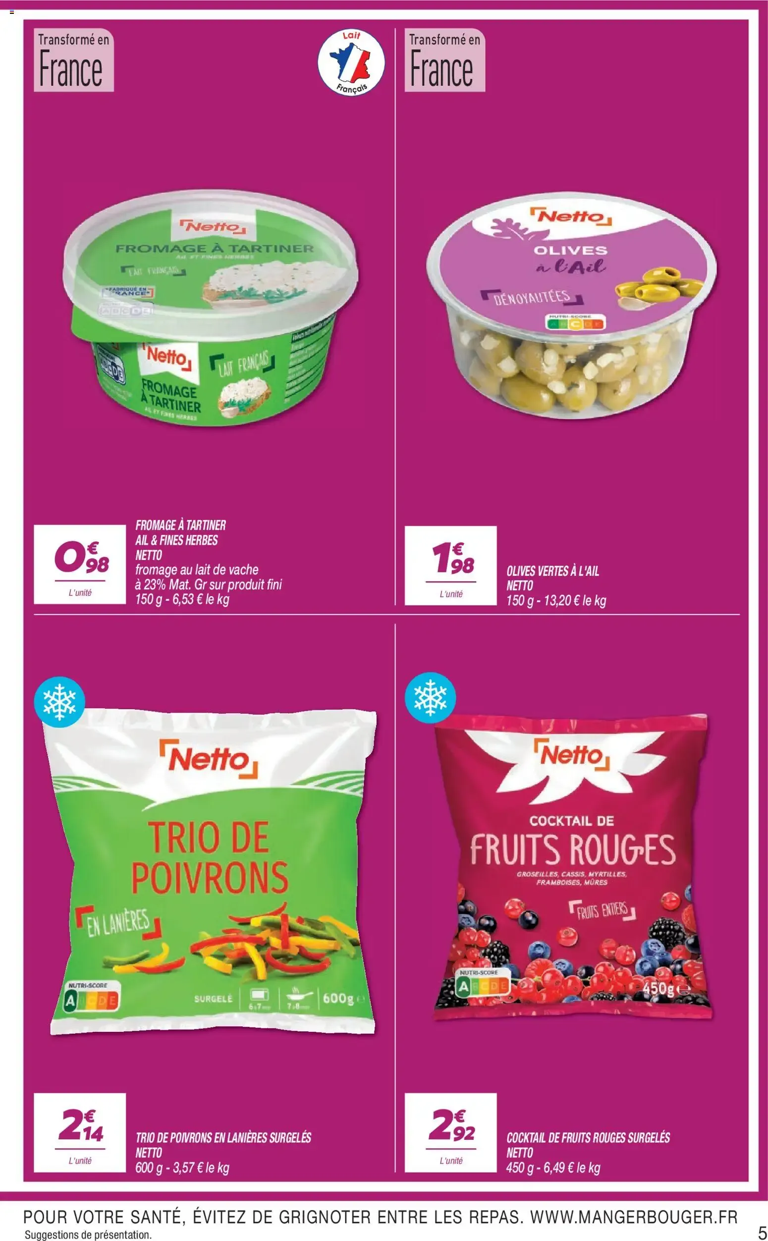 Netto - le rayon frais à prix bas à partir du 28/07/2026 - promo en ligne du 28 juillet au 3 août 2026 - Catalogue page 5