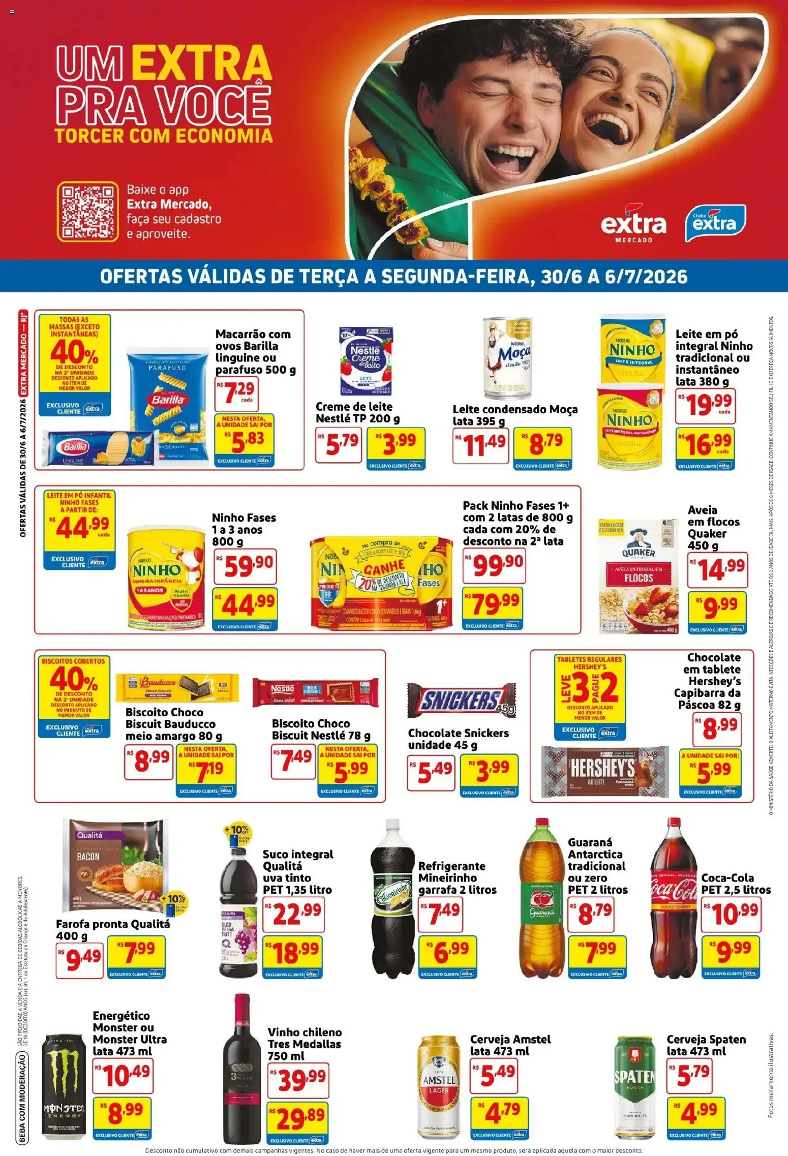 Encarte de Folheto Extra ofertas de Mercado Semanal de 30/06/2026 | Promoção 30 de junho até 6 de julho 2026 - Pagina 1