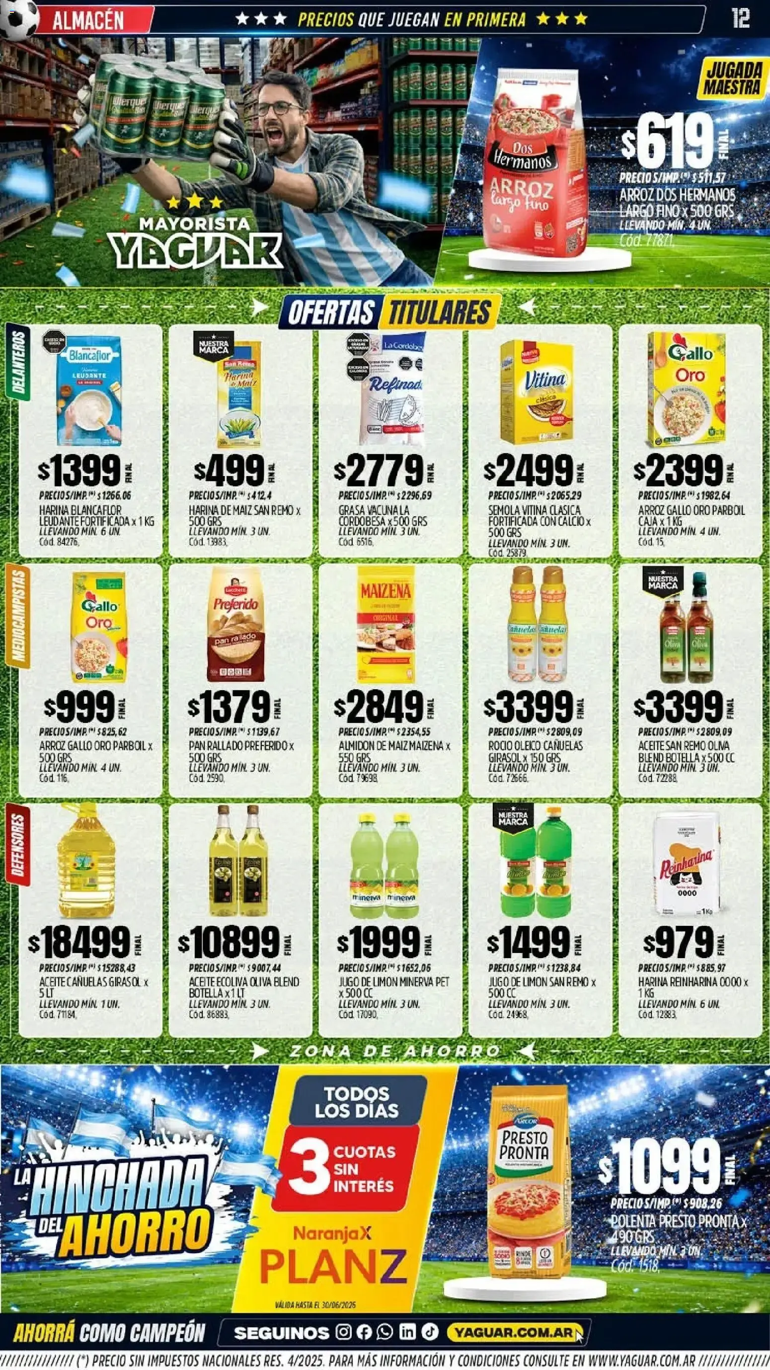 Ofertas de Mayorista Yaguar - La Hinchada del Ahorro 15 de junio al 21 de junio 2026 - Página 11 del catálogo