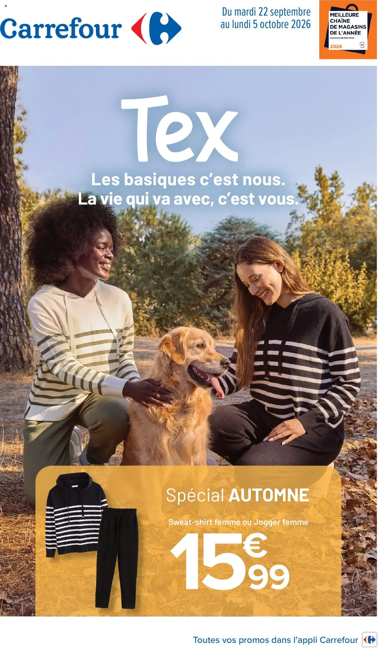 Carrefour Tex spécial automne à partir du 22/09/2026 - promo en ligne du 22 septembre au 5 octobre 2026 - Catalogue page 1