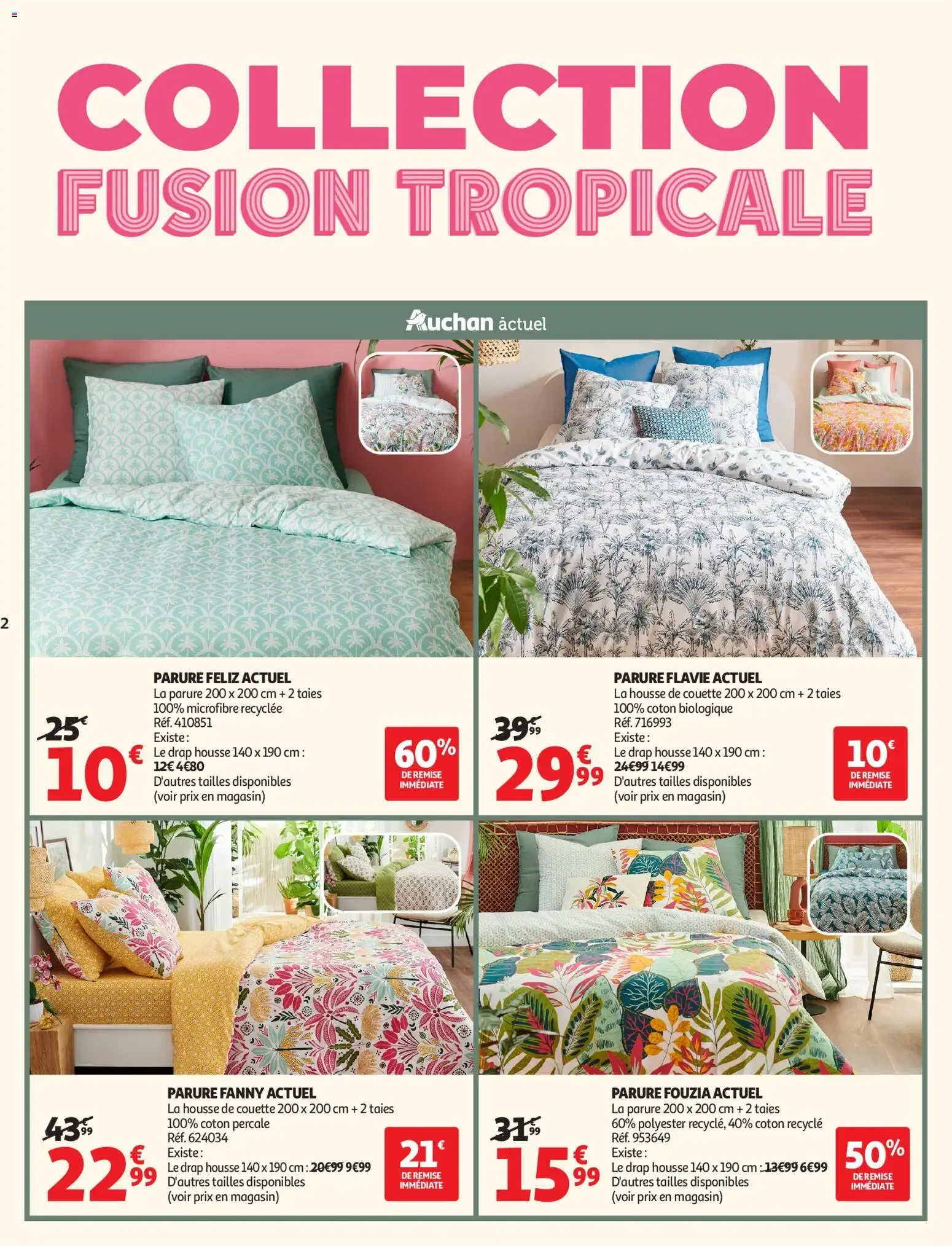 Auchan Linge de maison & déco à partir du 02/06/2026 - promo en ligne du 2 juin au 14 juin 2026 - Catalogue page 2