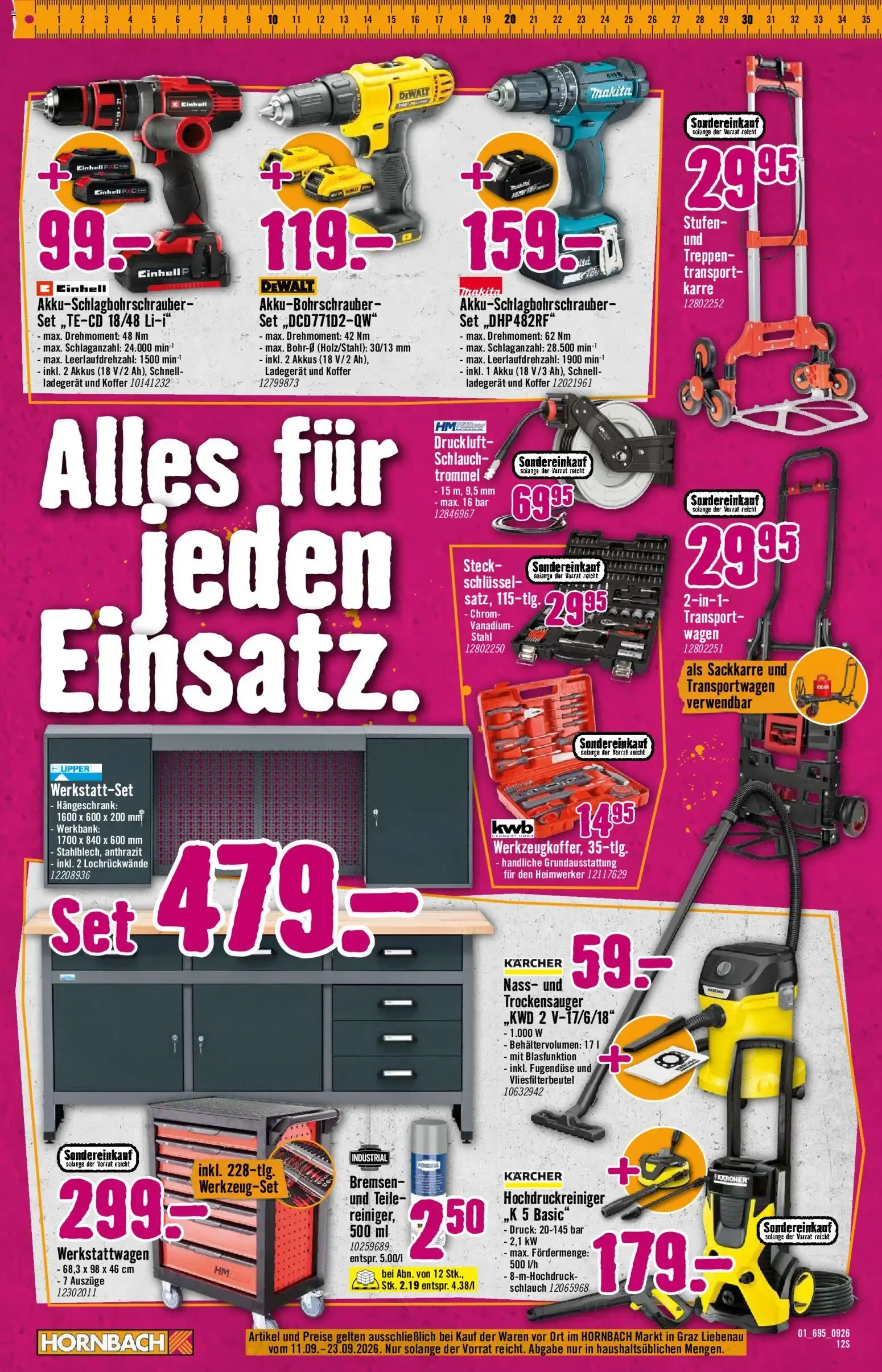 Hornbach Große Neueröffnung Graz Liebenau von 11. September bis 23. September 2026 - Flugblätt seite 2