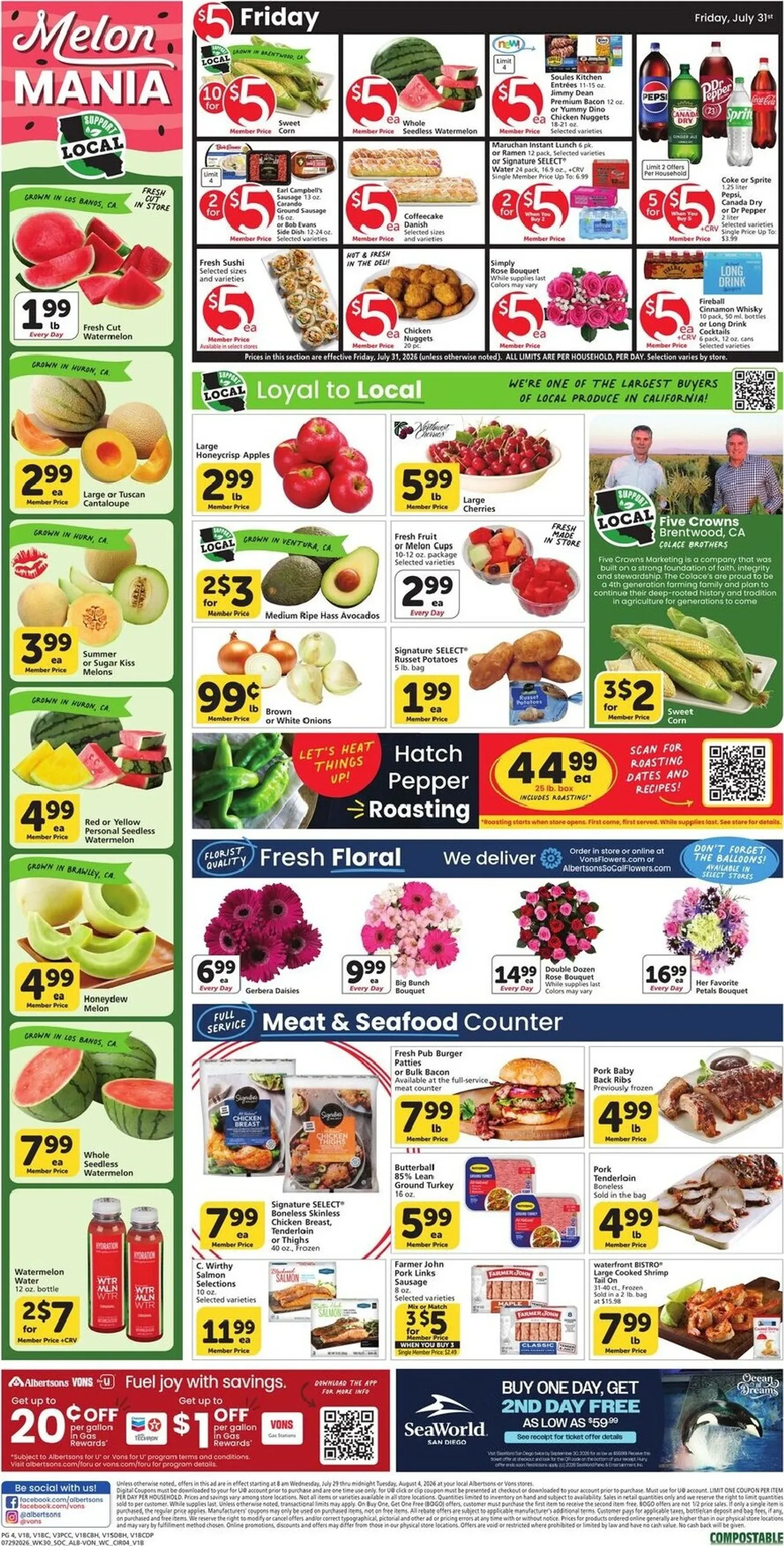 Weekly ad Current Vons leaflet valid from Wednesday 07/29/2026 to Tuesday 08/04/2026 from July 29 to August 4 2026 - Page 3