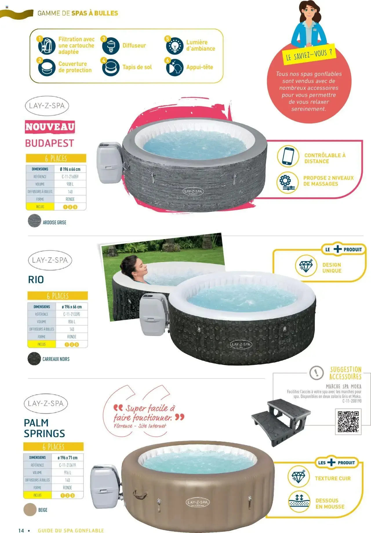 Cash Piscines Guide spas gonflables à partir du 01/03/2024 - promo en ligne du 1 mars au 30 septembre 2026 - Catalogue page 14