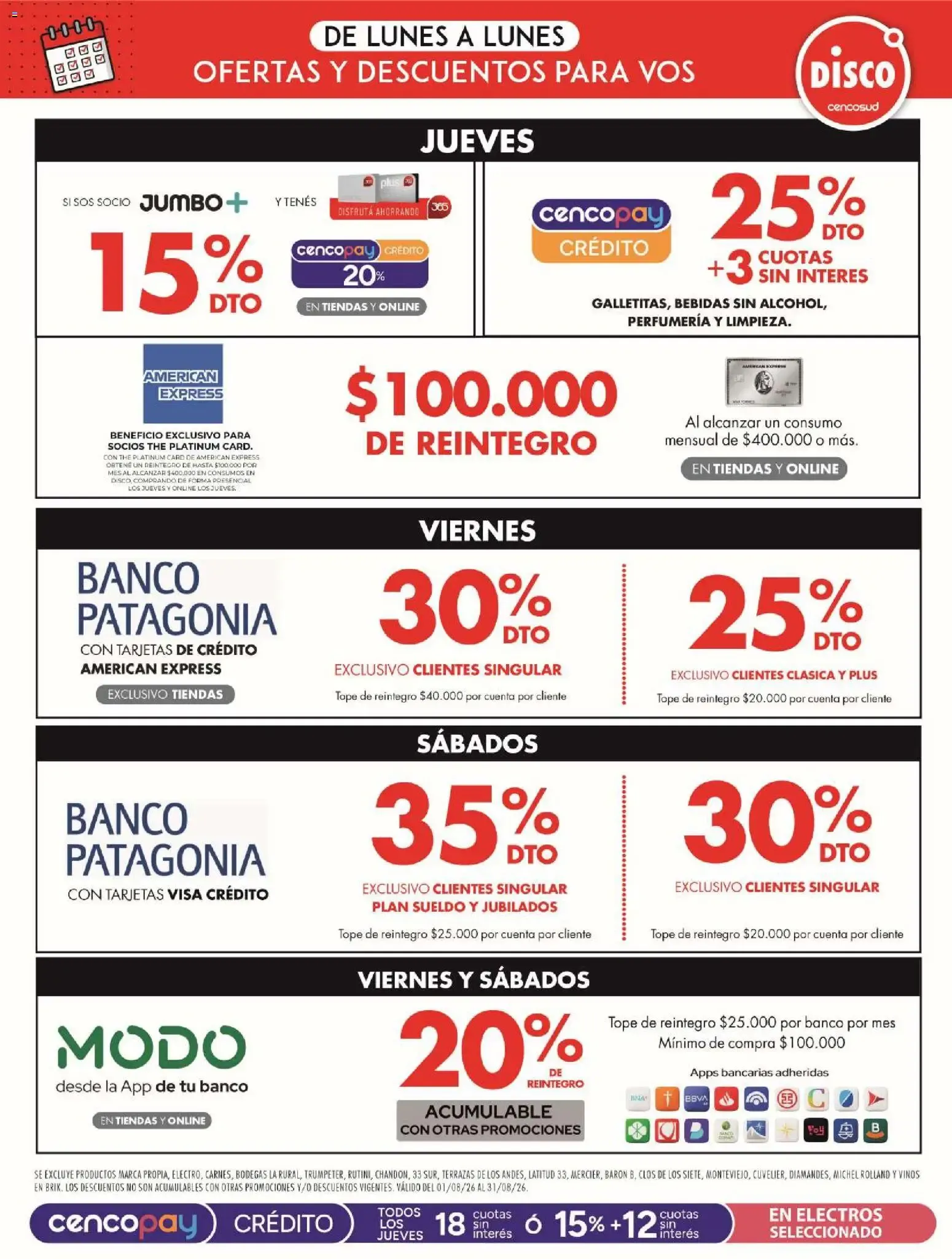 Ofertas de Disco - Ofertas Bs. As. y Santa Fé del 07/08/2026 - 09/08/2026 7 de agosto al 9 de agosto 2026 - Página 12 del catálogo