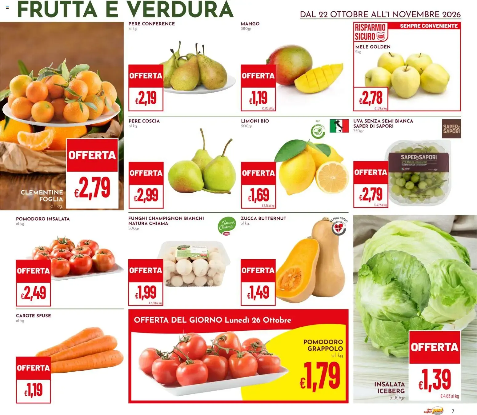 Brochure Iper Pan & Superpan: Sottofreschi da 22 ottobre a 1 novembre di 2026 - Pagina del volantino 7
