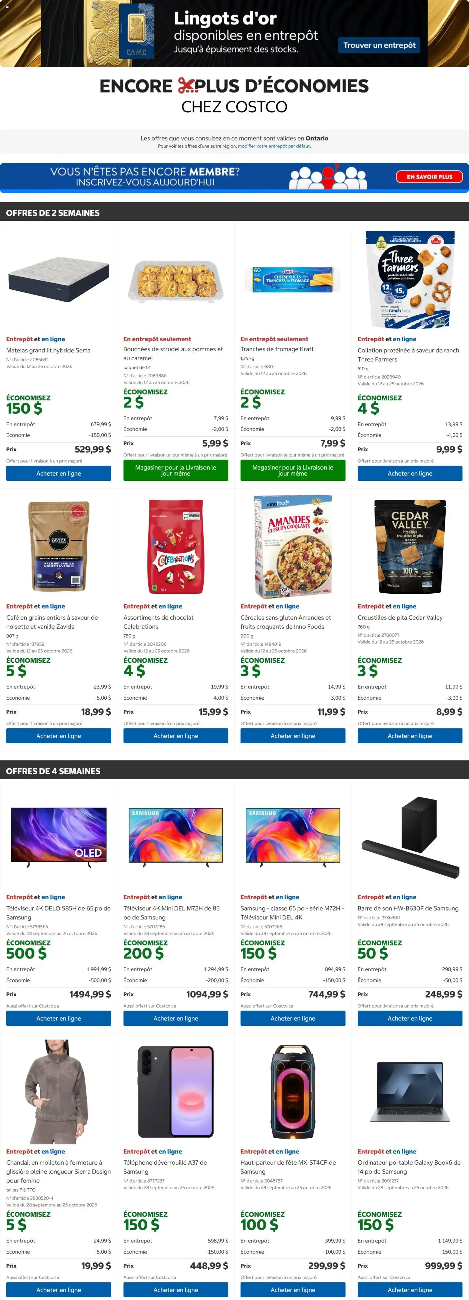 Costco circulaire from Oct 12, 2026 > weekly specials & deals from October 12 to October 25 2026 - flyer page 1