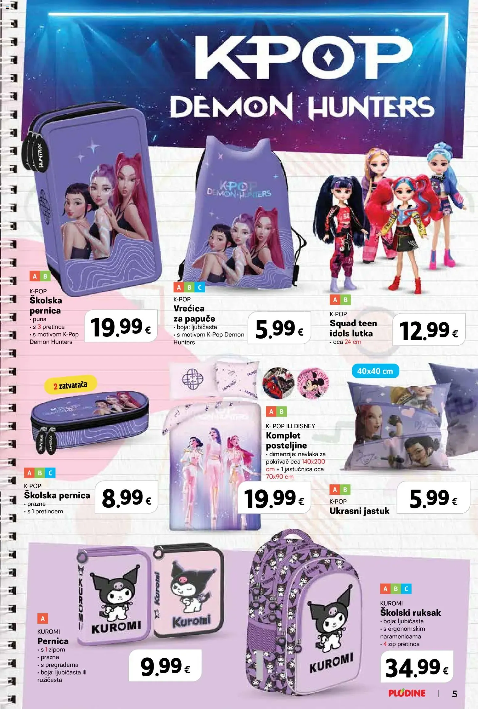 Katalog Plodine: Spremni za školu, uz velike uštede! od 13. kolovoza do 23. rujna 2026. - Pregled Stranica 5