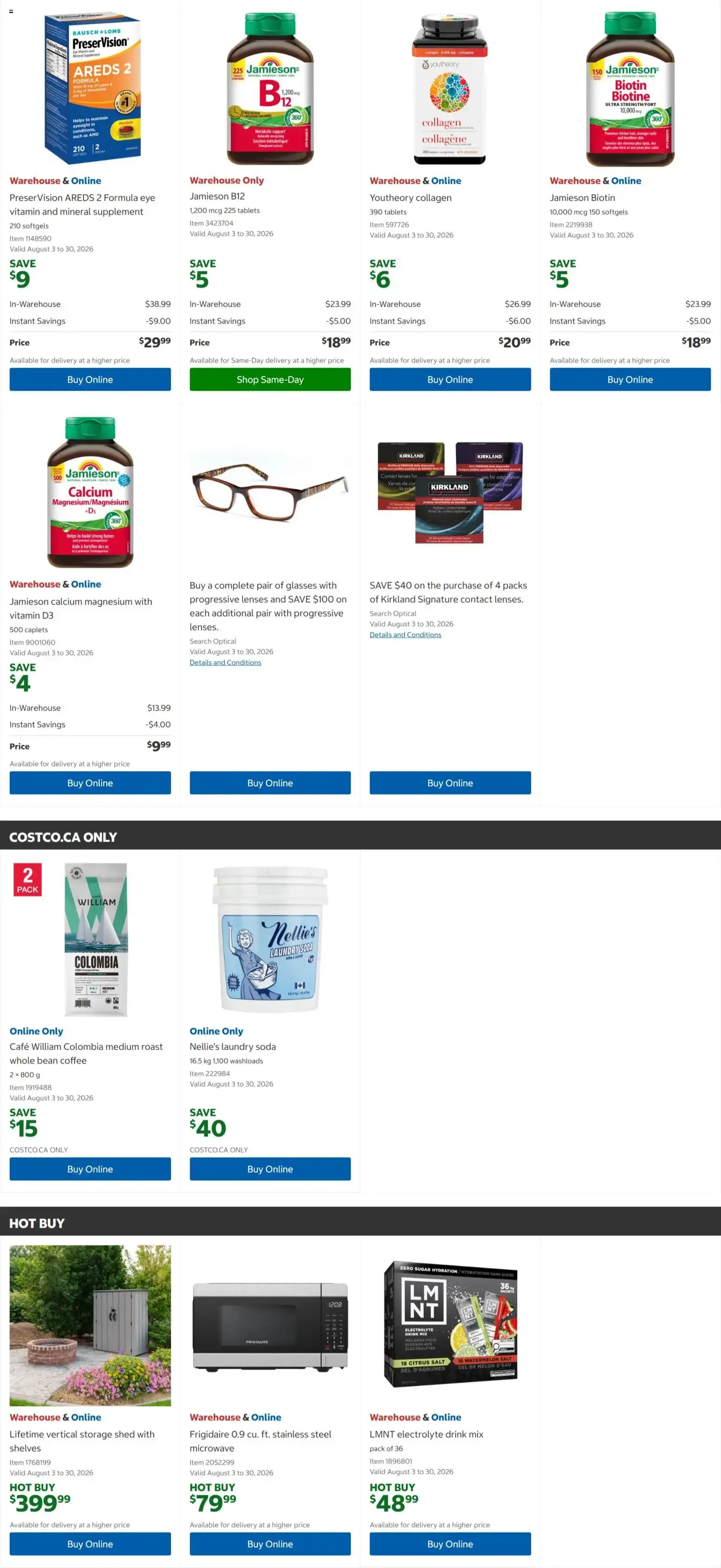 Costco weekly flyer from Aug 17, 2026 > weekly specials & deals from August 17 to August 30 2026 - flyer page 7