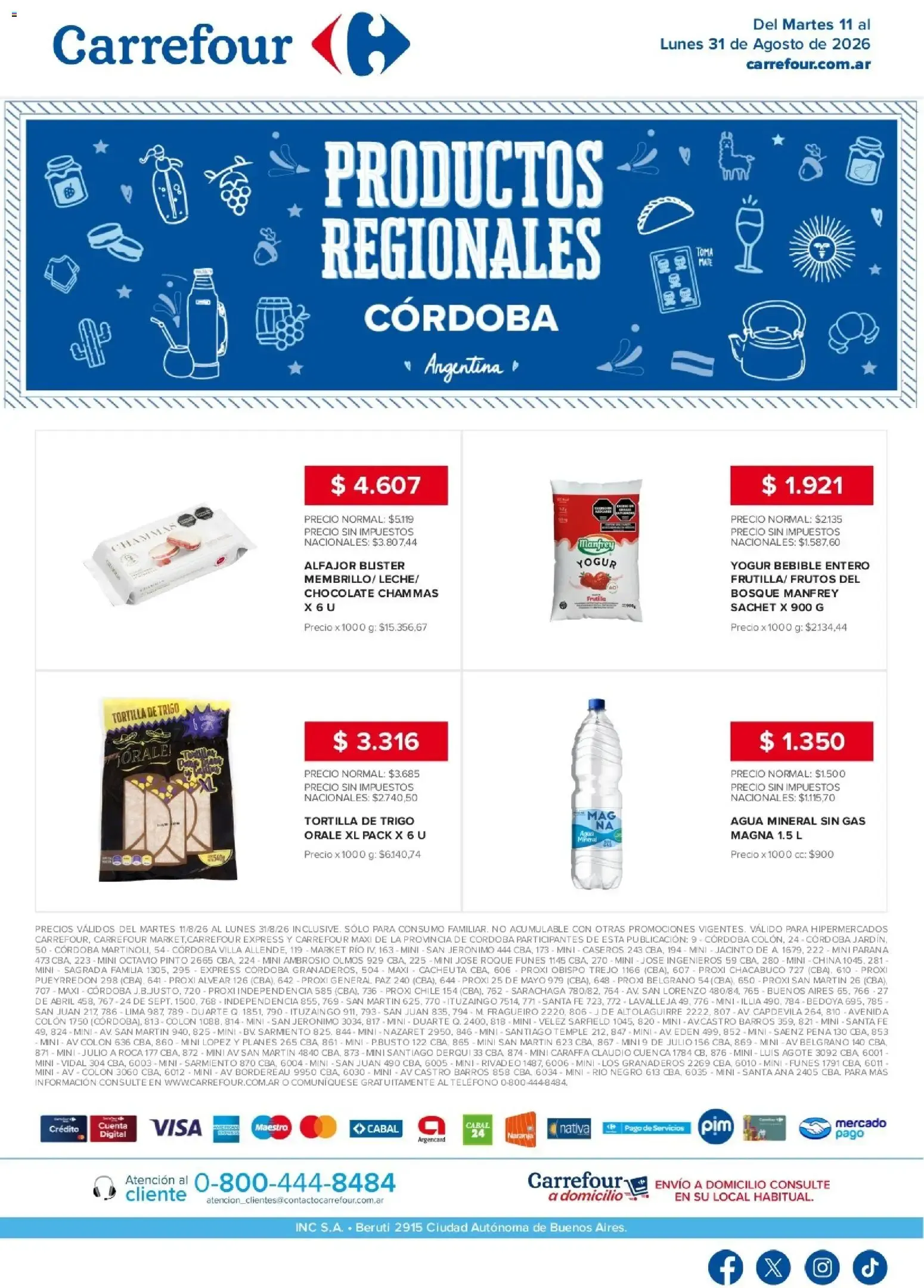 Ofertas de Carrefour - Regionales | Cordoba || del 11/08/2026 - 01/09/2026 || Promociones 11 de agosto al 31 de agosto 2026 - Página 1 del catálogo