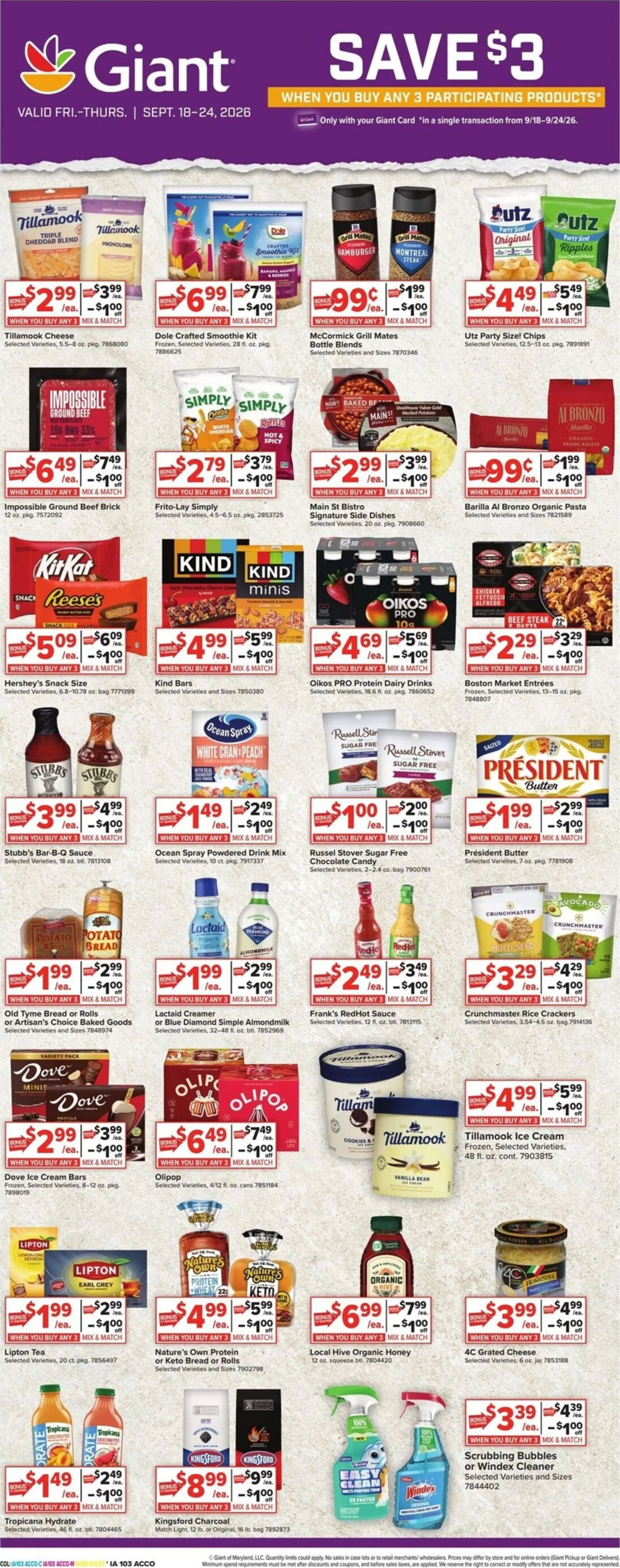 Weekly ad Current Giant leaflet valid from Friday 09/18/2026 to Thursday 09/24/2026 from September 18 to September 24 2026 - Page 9