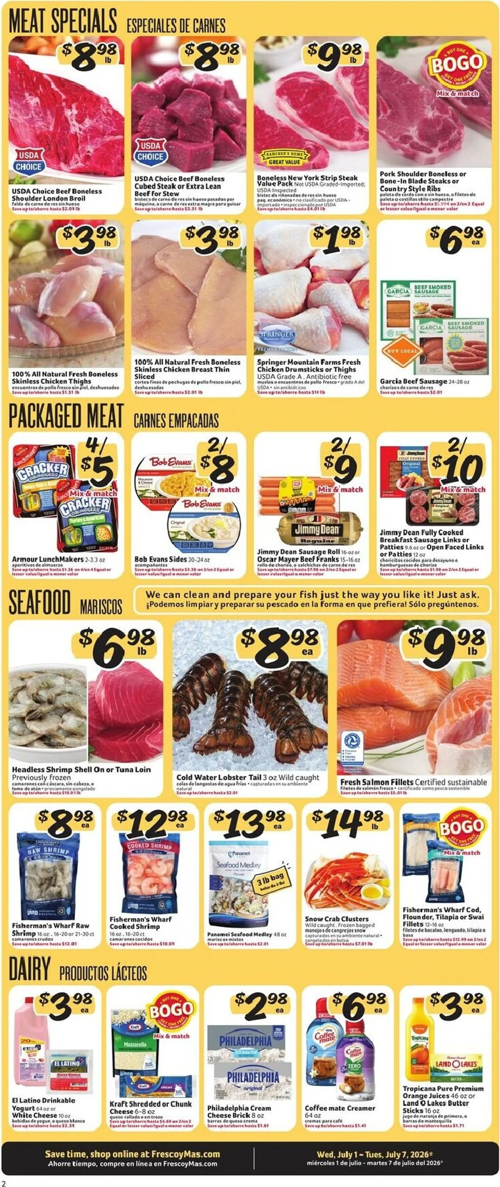 Weekly ad Current Fresco y Más leaflet valid from Wednesday 07/01/2026 to Tuesday 07/07/2026 from July 1 to July 7 2026 - Page 3