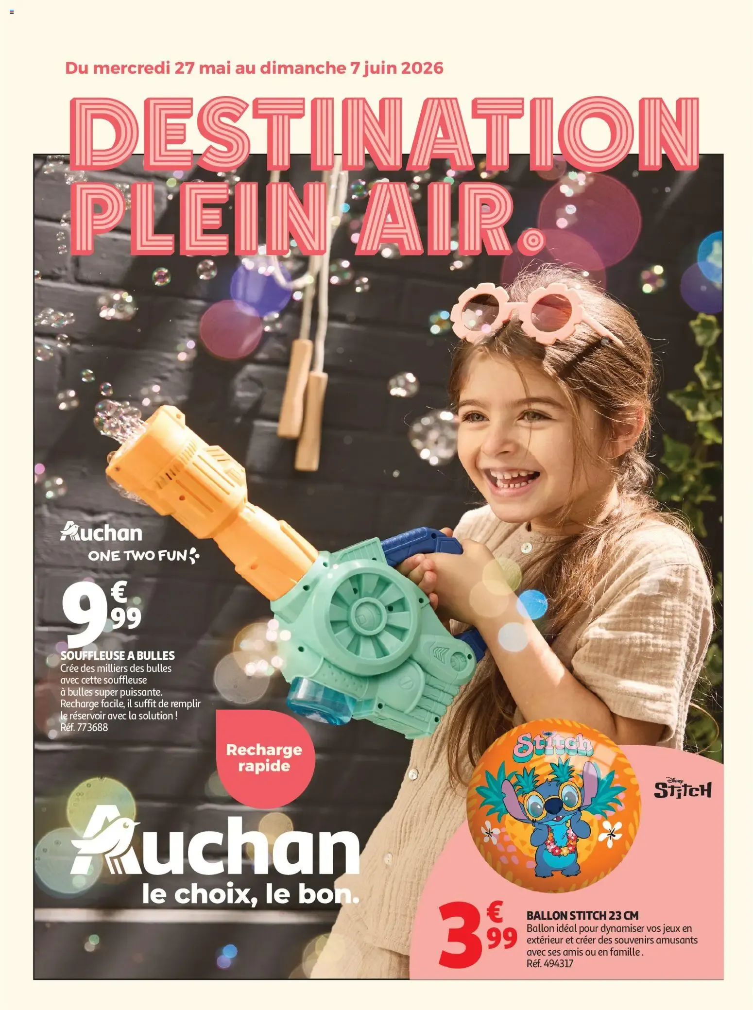 Auchan Plein air jeux de jardin à partir du 27/05/2026 - promo en ligne du 27 mai au 7 juin 2026 - Catalogue page 1