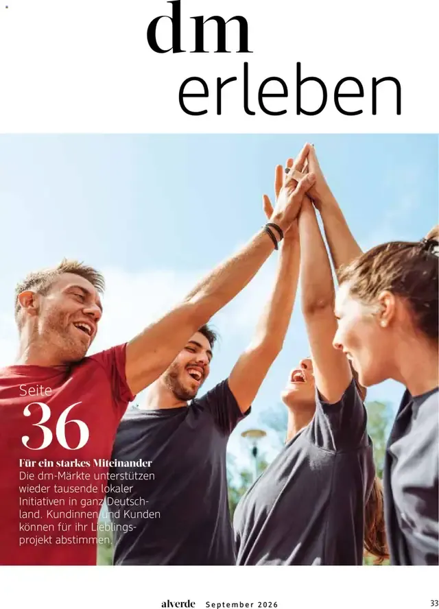 dm Magazin alverde von 1. September bis 30. September 2026 - Prospekt seite 33