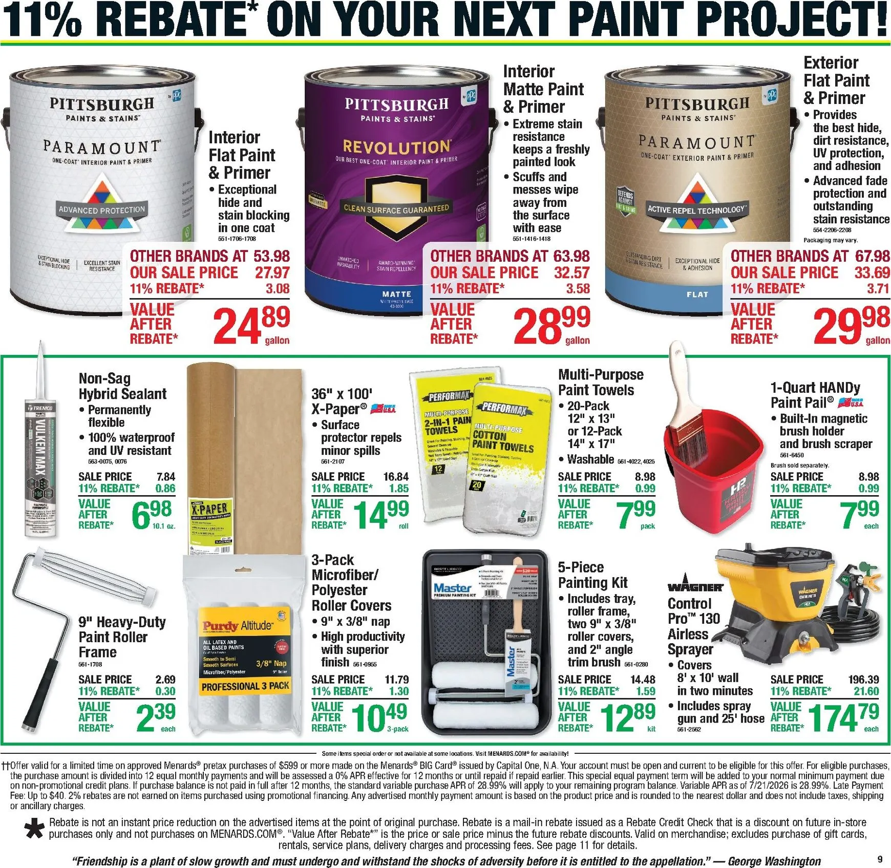 Weekly promotion Menards: 11% Rebate & Fall Decor spanning from August 20 to August 30 2026 - Page 18 for Catalogue 365