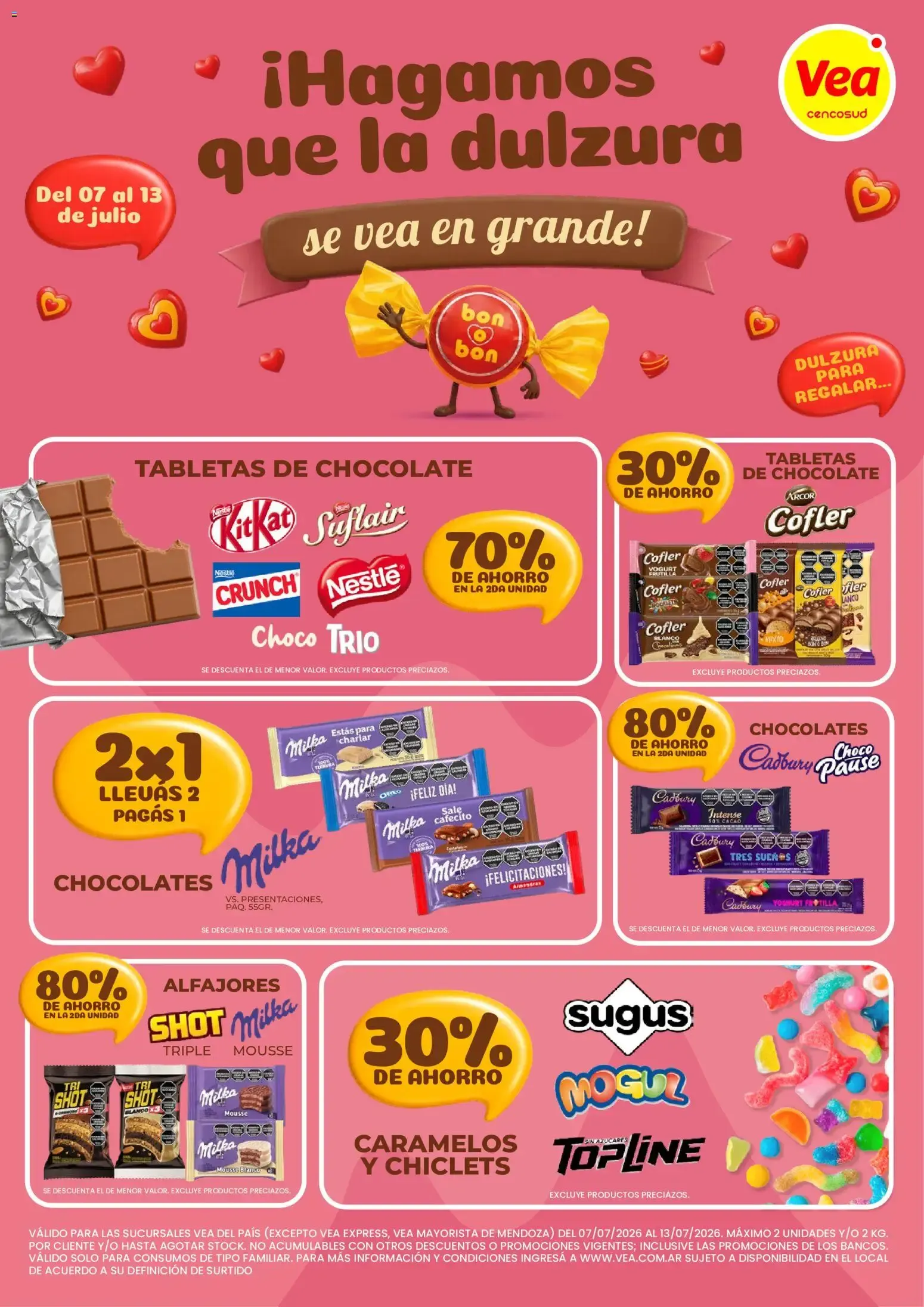 Ofertas de Vea - VOLANTE ESPECIAL DULZURA del 07/07/2026 - 13/07/2026 7 de julio al 13 de julio 2026 - Página 1 del catálogo