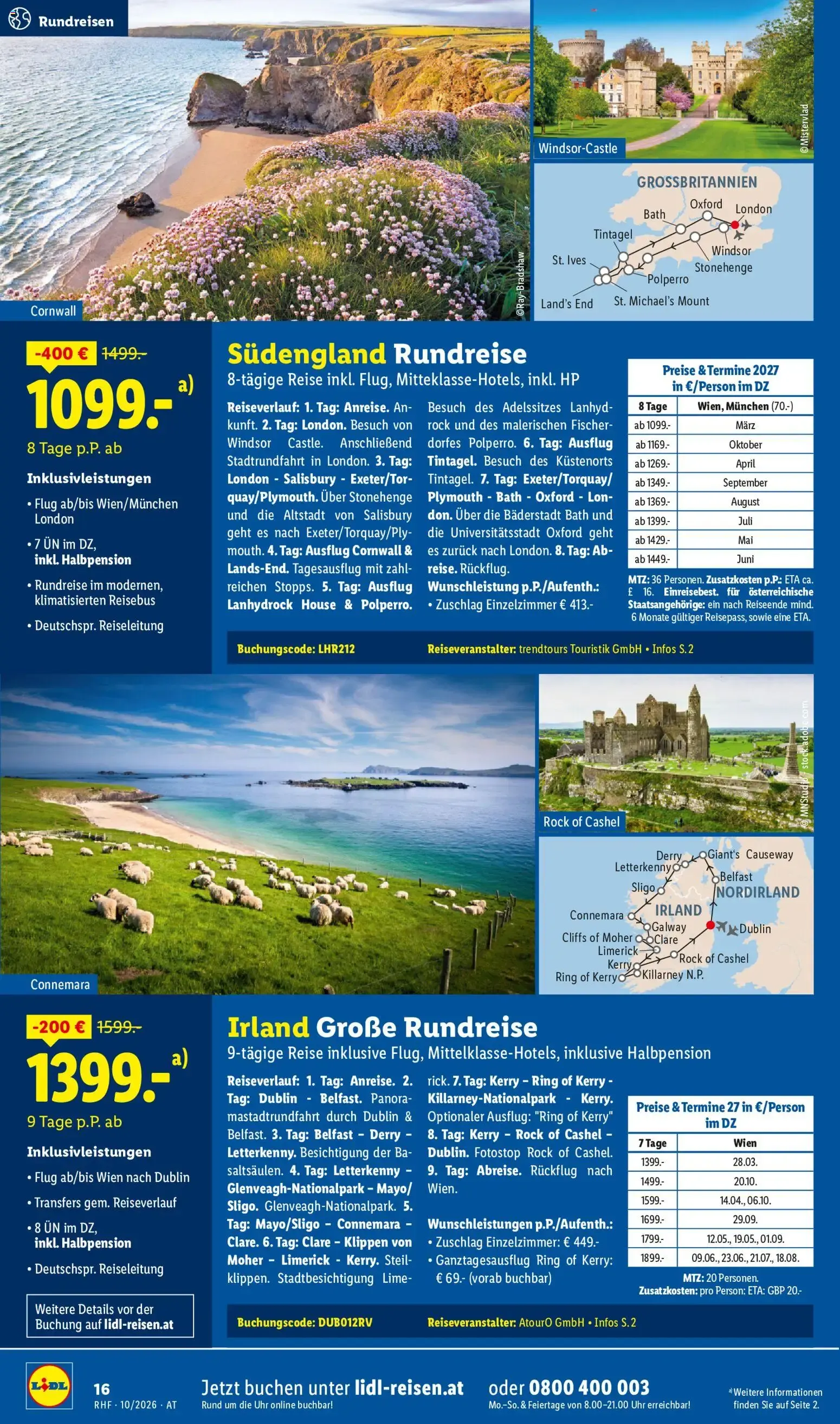 Lidl Reisen: Buchbar vom 30.09. bis 31.10.2026 von 30. September bis 31. Oktober 2026 - Flugblätt seite 16