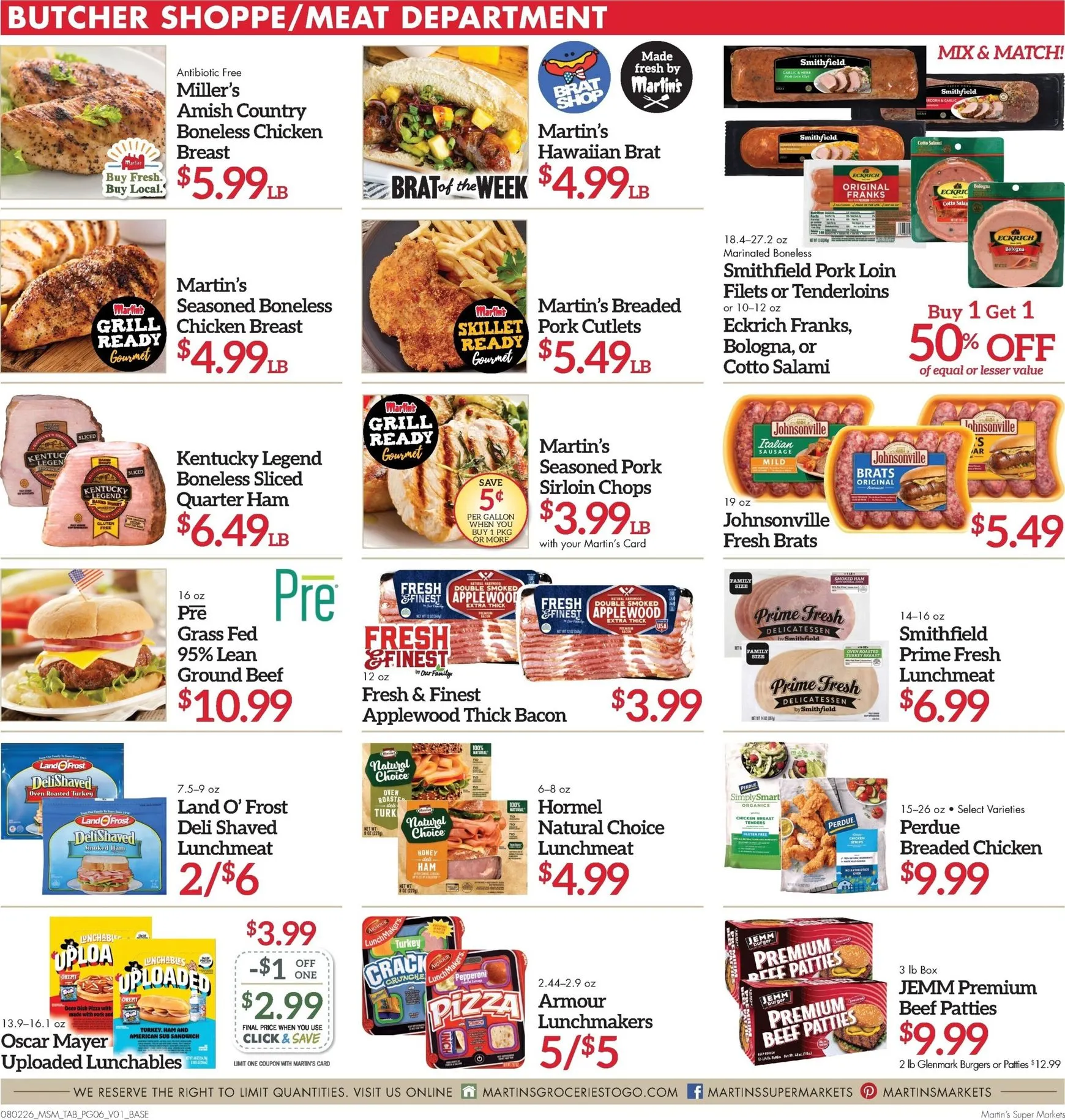 Weekly ad Current Martin's Super Markets leaflet valid from Sunday 08/02/2026 to Saturday 08/08/2026 from August 2 to August 8 2026 - Page 6