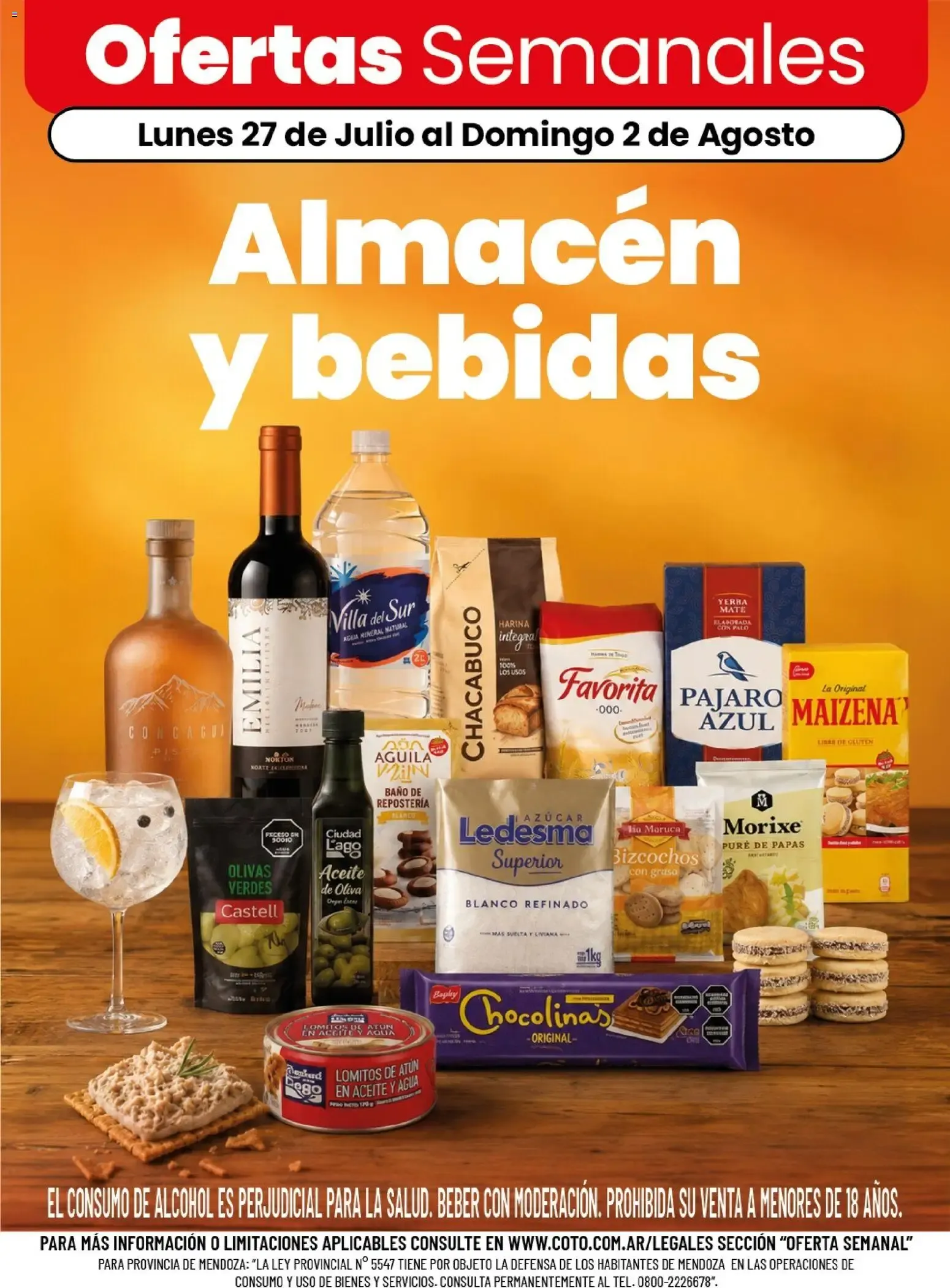 Ofertas de Coto - Almacén y bebidas || del 27/07/2026 - 02/08/2026 || Descuentos 27 de julio al 2 de agosto 2026 - Página 1 del catálogo