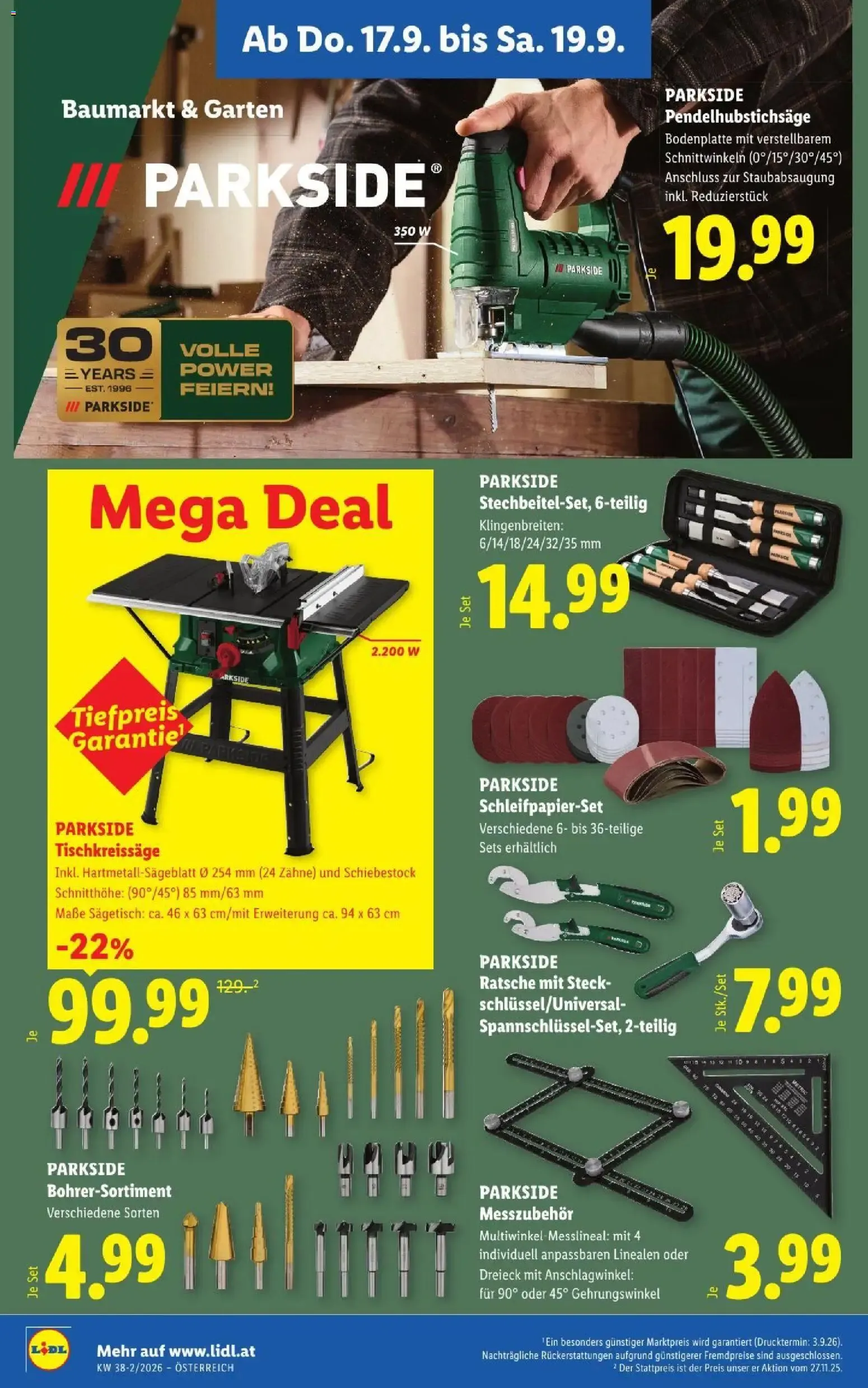 Lidl - Flugblatt ab 17.09.2026 - Angebote ab donnerstag von 17. September bis 19. September 2026 - Flugblätt seite  22