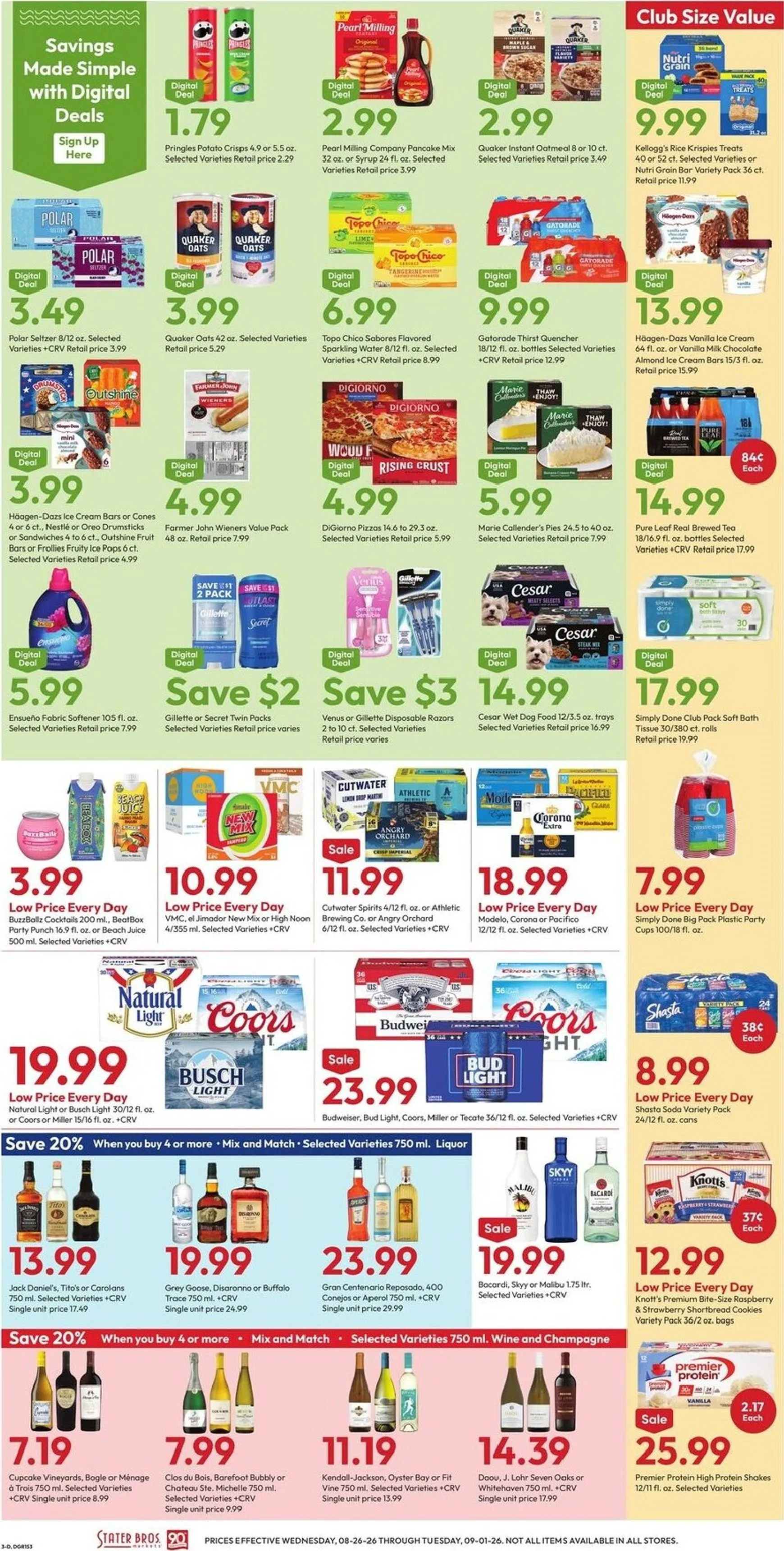 Weekly ad Current Stater Bros. leaflet valid from Wednesday 08/26/2026 to Tuesday 09/01/2026 from August 26 to September 1 2026 - Page 3