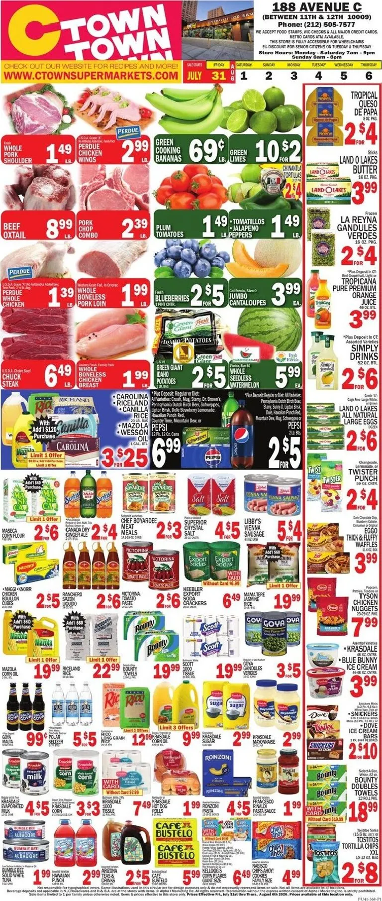 Weekly ad Current CTown leaflet valid from Friday 07/31/2026 to Thursday 08/06/2026 from July 31 to August 6 2026 - Page 1