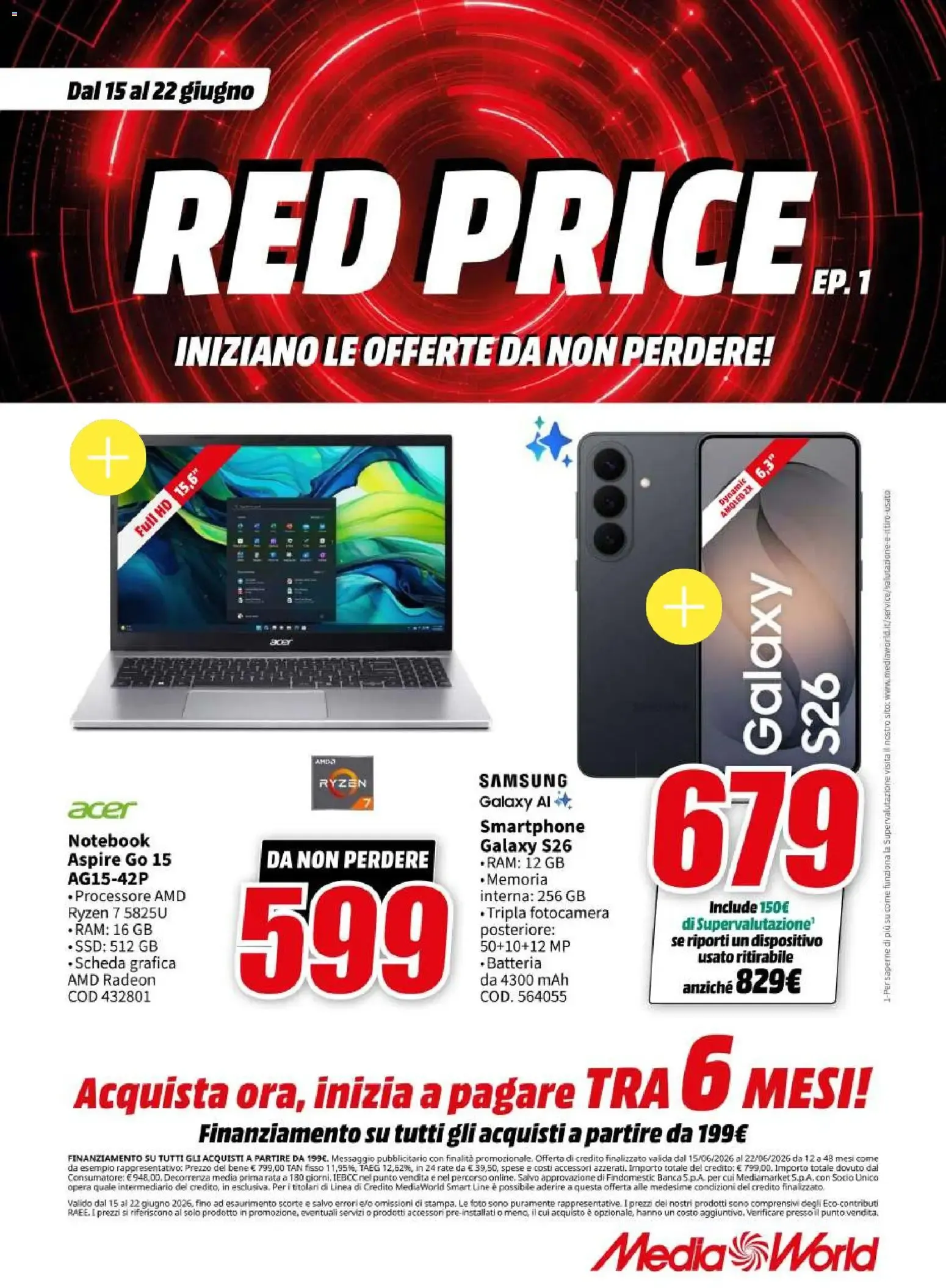 Nuovo Media World volantino dal 15/06/2026 > offerte anteprima 🛍️ da 15 giugno a 22 giugno di 2026 - Pagina del volantino 1