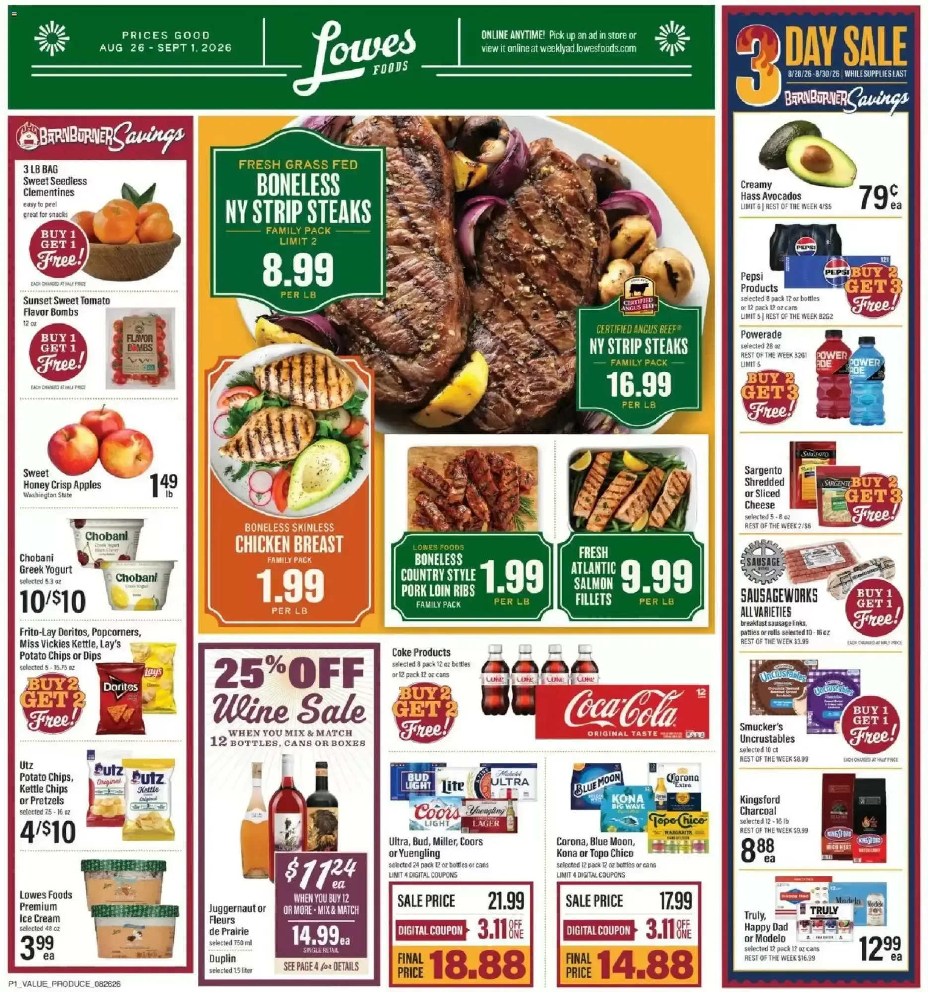 Weekly ad Lowes Foods weekly ad week 35 from August 26 to September 1 2026 - Page 1