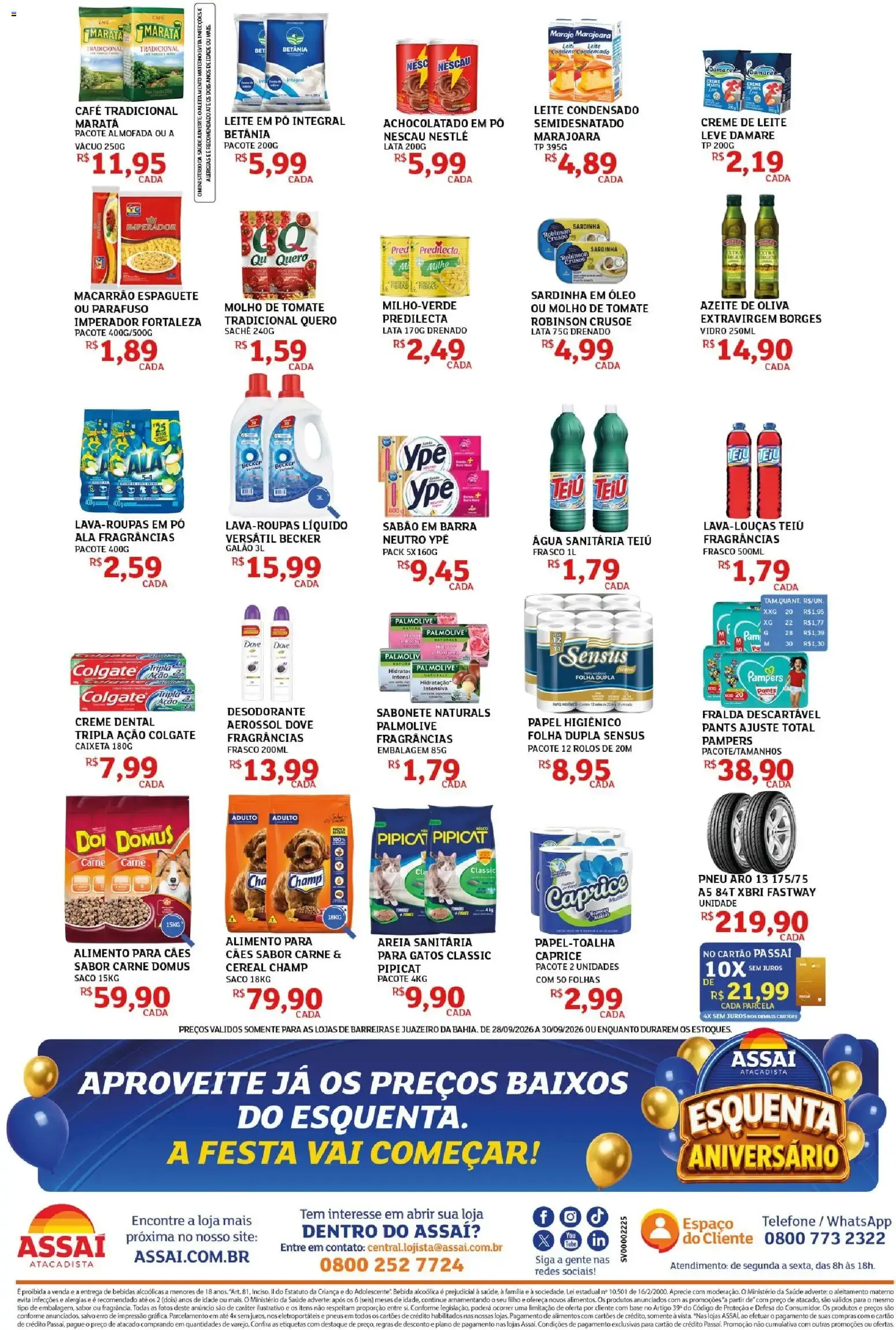 Encarte de Assaí Atacadista Esquenta Aniversário 28 de setembro até 30 de setembro 2026 - Pagina 2