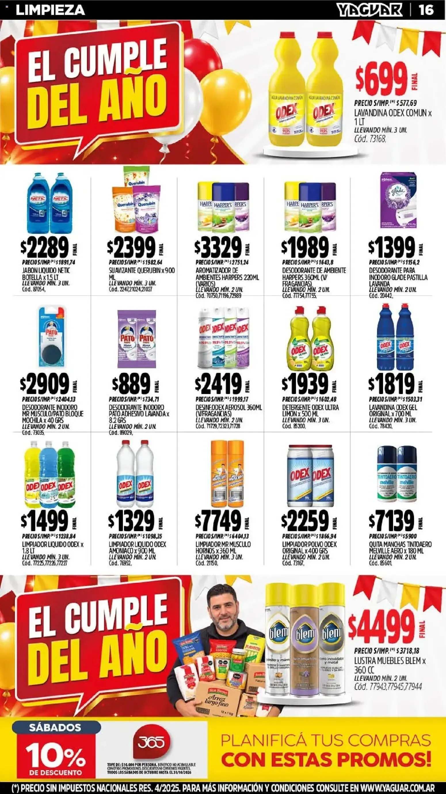Ofertas de Mayorista Yaguar - El Cumple del Año 38 26 de octubre al 1 de noviembre 2026 - Página 18 del catálogo