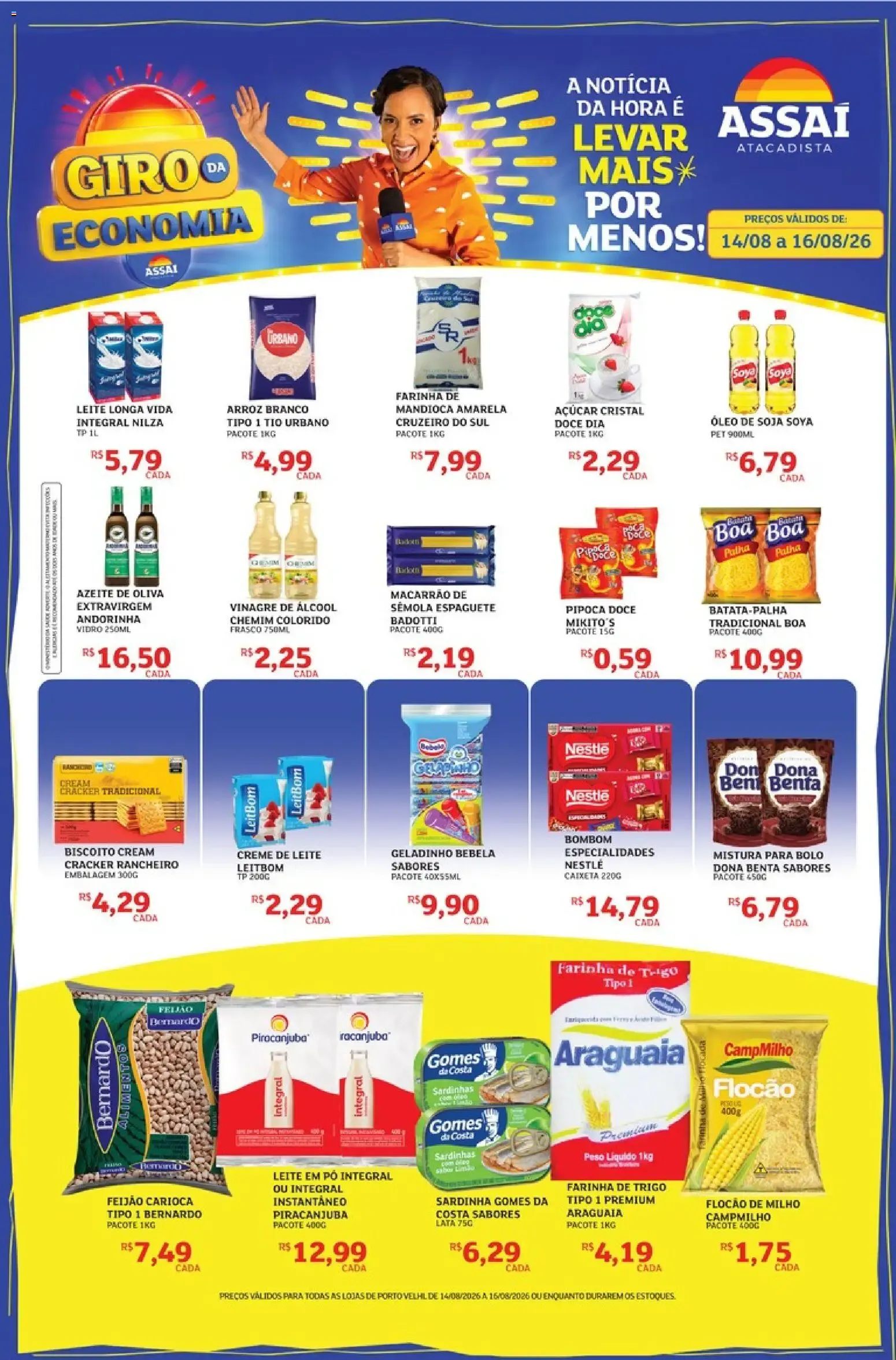 Encarte de Assaí Atacadista - Giro da Economia 14 de agosto até 16 de agosto 2026 - Pagina 1