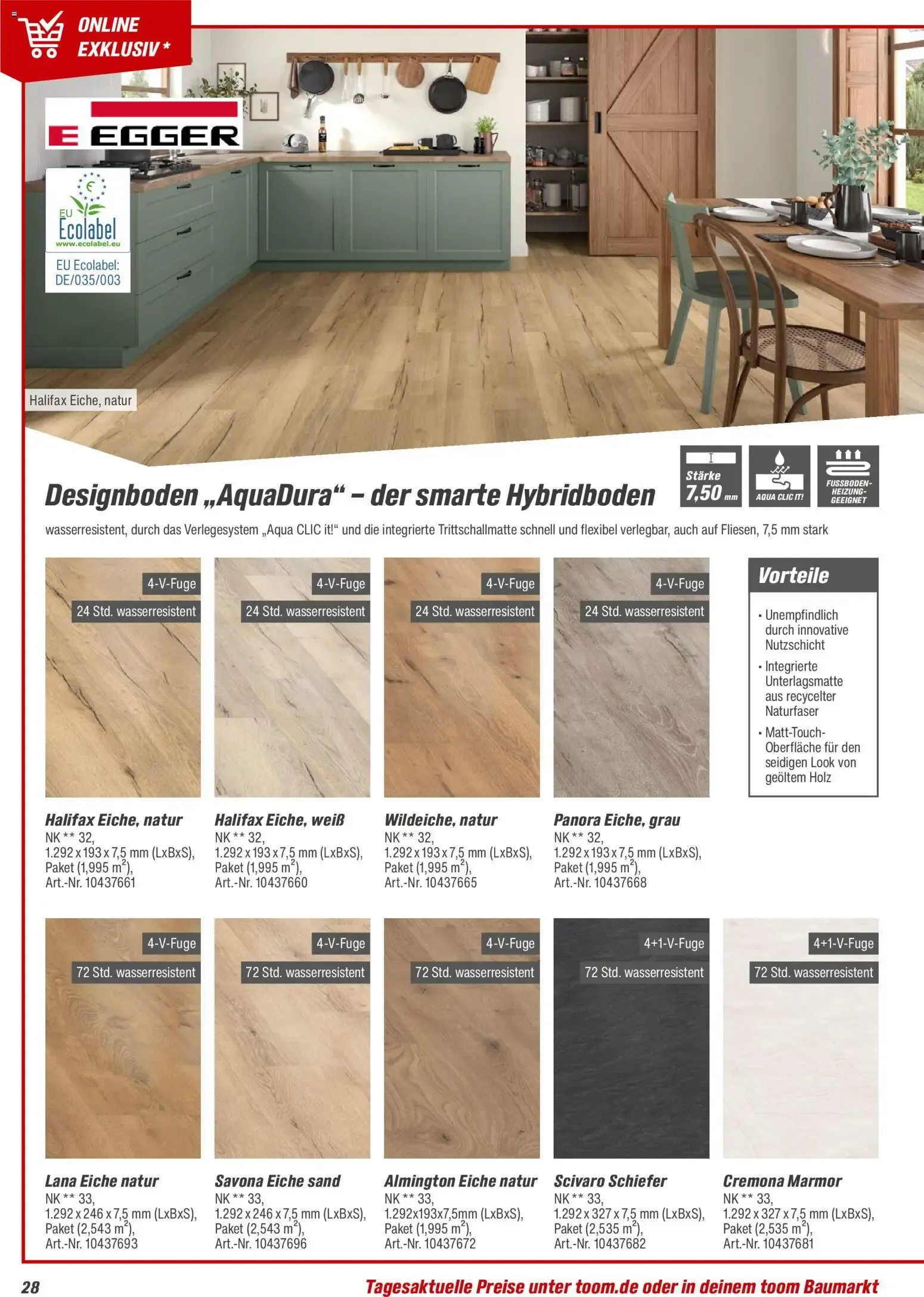 Toom Baumarkt Bodenbeläge & Zubehör (ab 01.01.2026) zum Blättern von 1. Januar bis 31. Dezember 2026 - Prospekt seite 28