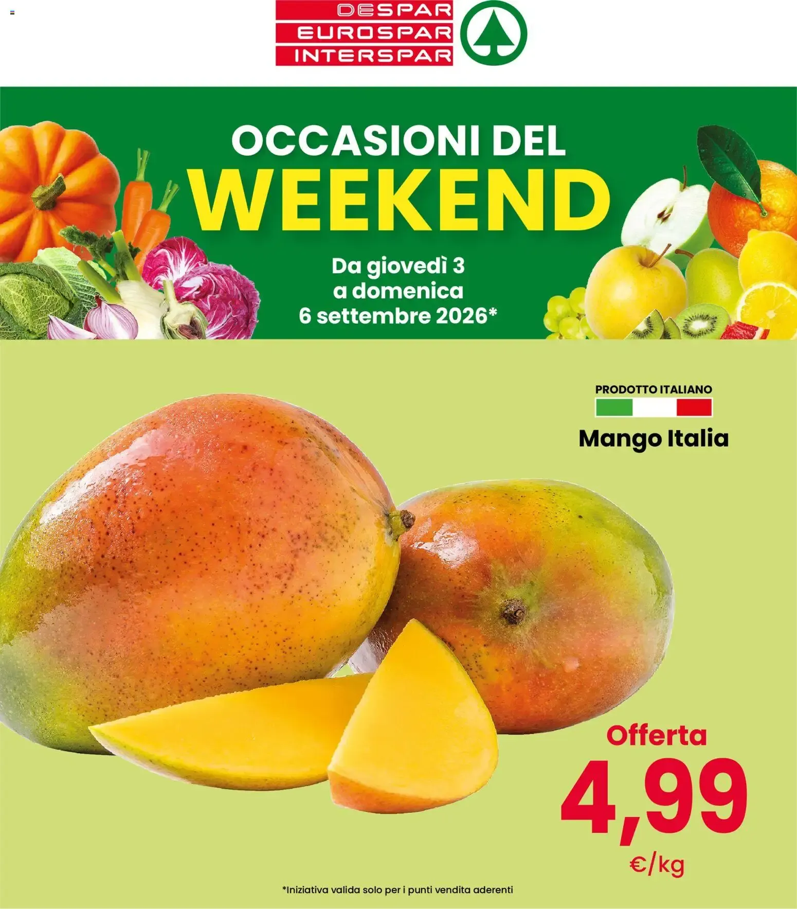 Nuovo Eurospar volantino Weekend dal 03/09/2026 > offerte anteprima 🛍️ da 3 settembre a 6 settembre di 2026 - Pagina del volantino 1