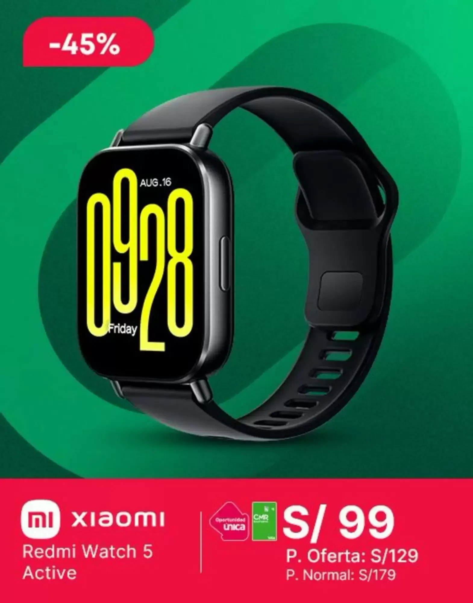 Catalogo de Xiaomi Redmi Watch 5 Active 16 de agosto al 16 de agosto 2026 - Pag 1