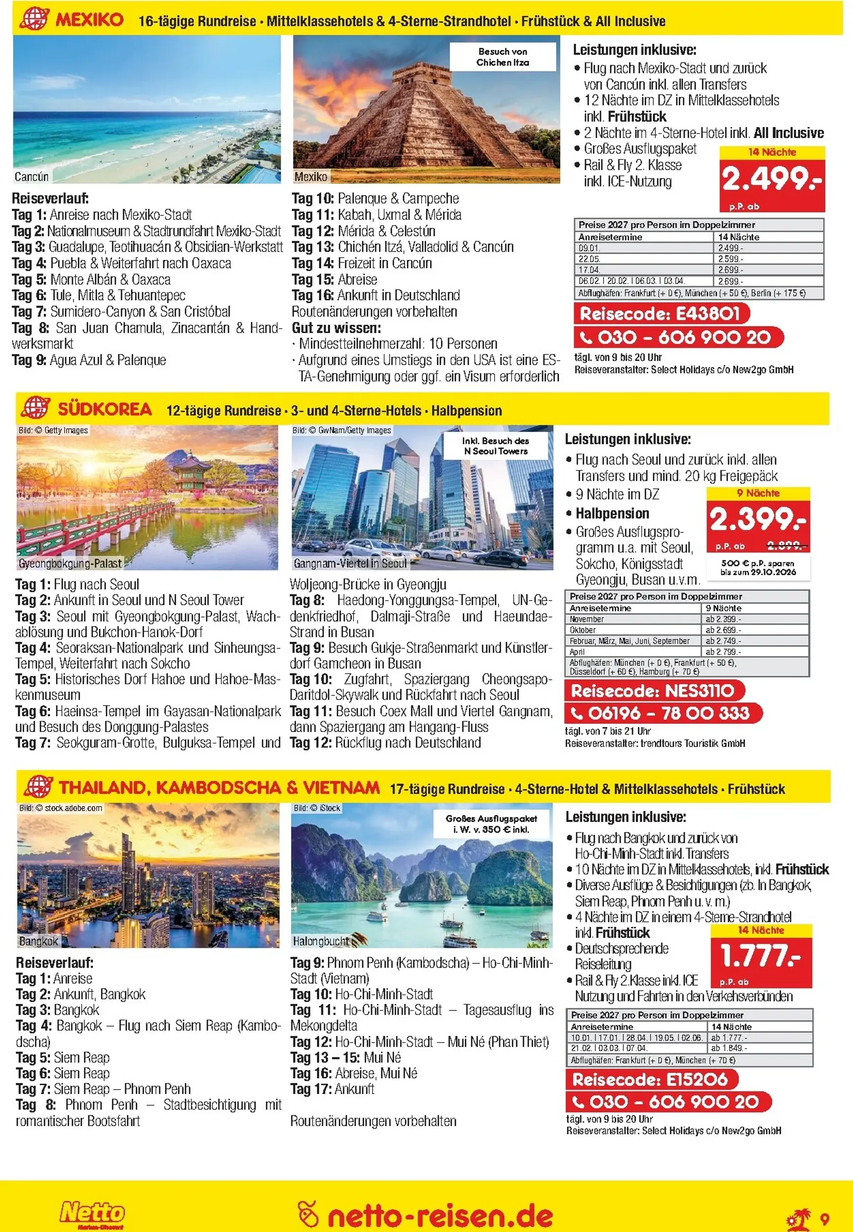 Netto Marken Discount - Reisen Prospekt – von Donnerstag 01.10.2026 bis Samstag 31.10.2026 von 1. Oktober bis 31. Oktober 2026 - Prospekt seite 9