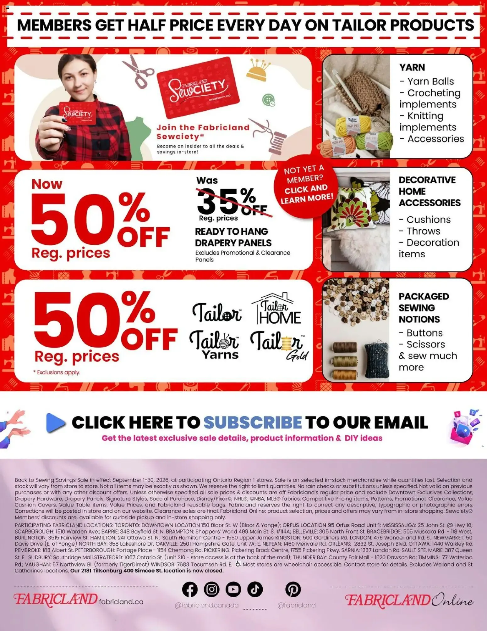 BACK TO Sewing SAVINGS from September 1 to September 30 2026 - flyer page 17
